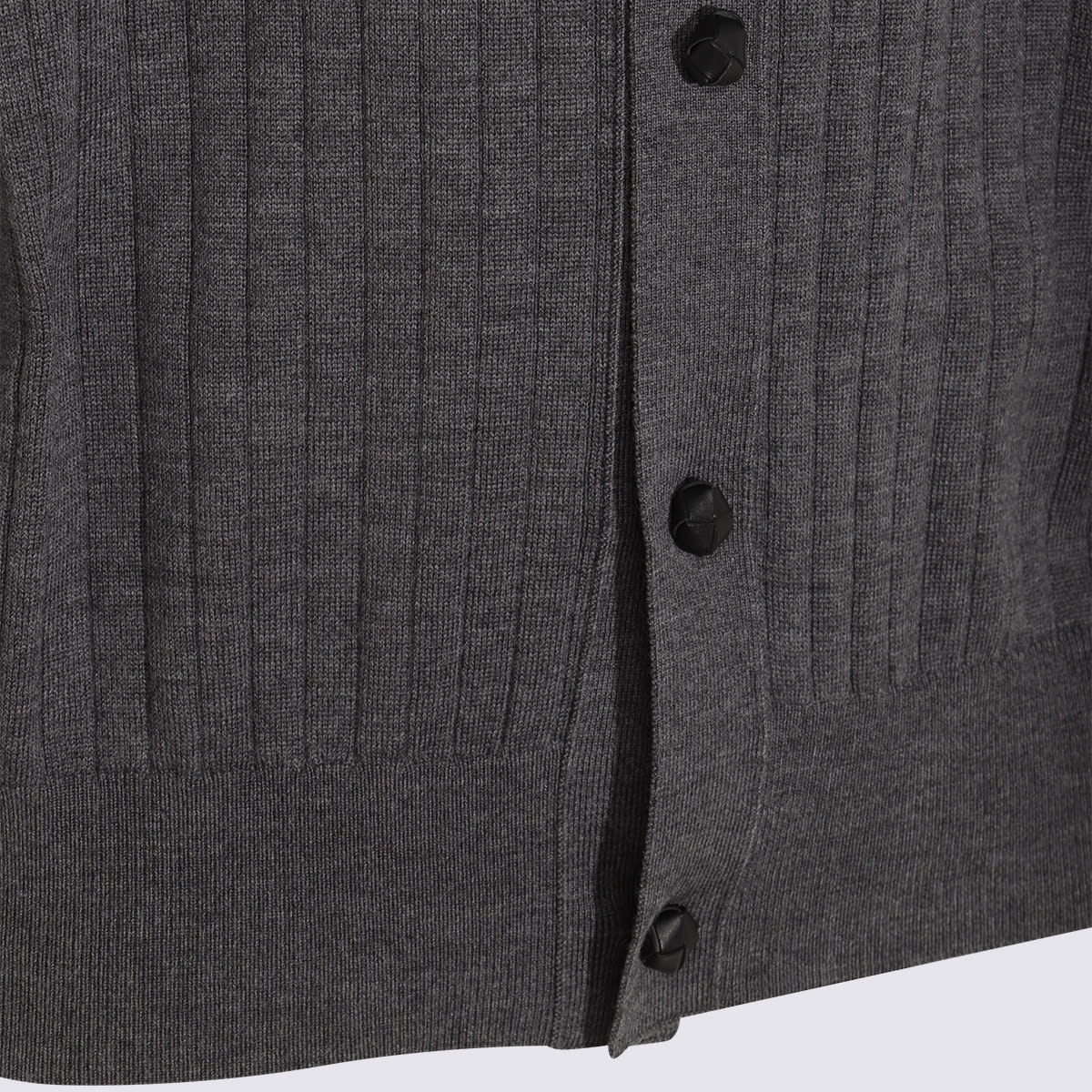 Bottega Veneta Grey Wool Knitwear In Gray