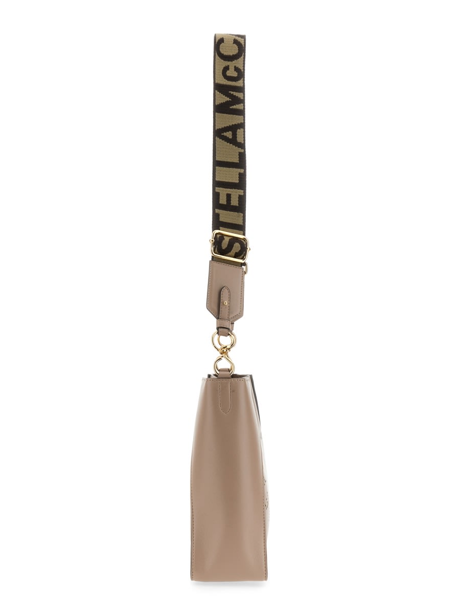 Shop Stella Mccartney Shoulder Bag With Logo In Dove