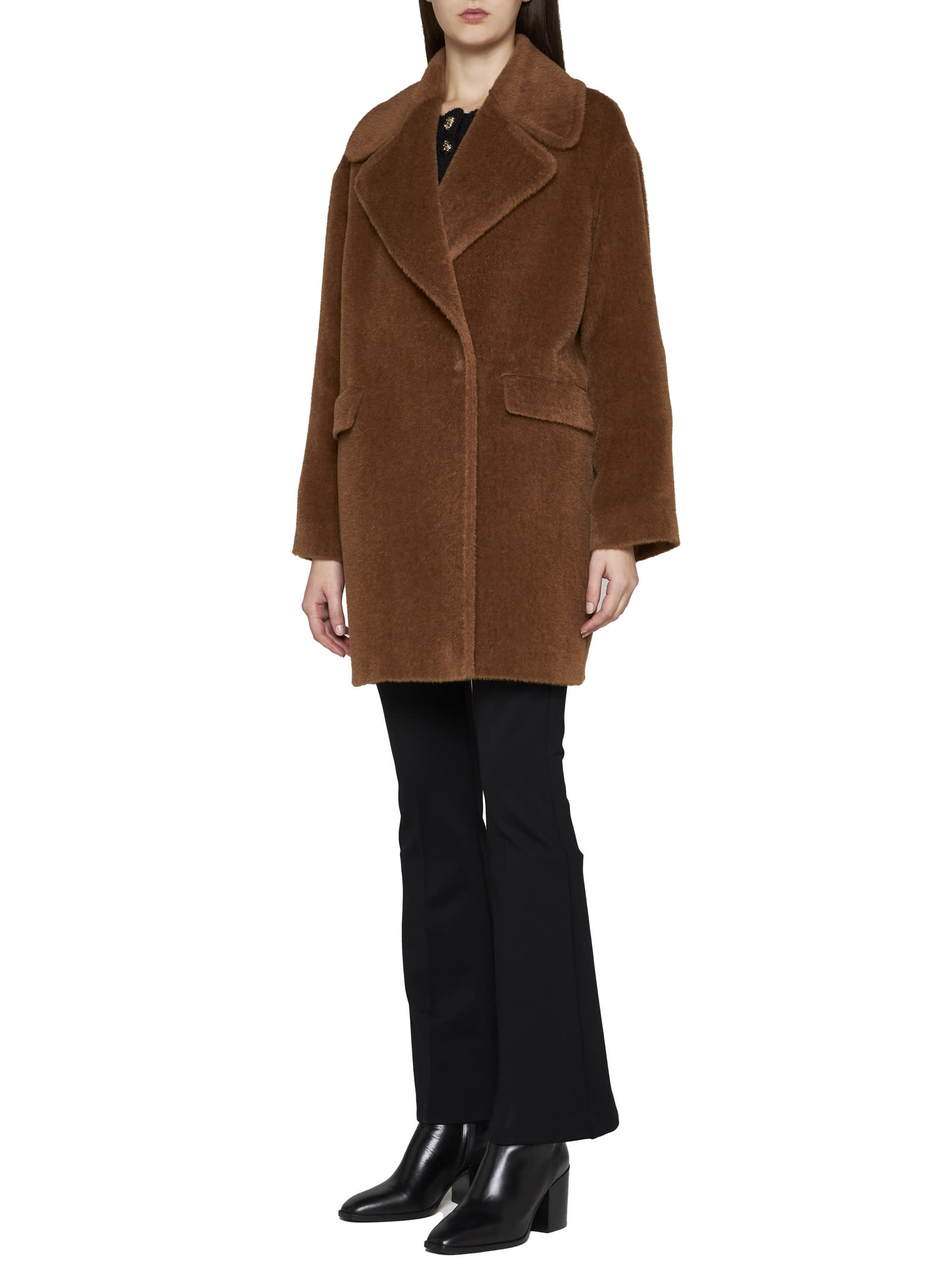 Shop Tagliatore Coat  In Tobacco