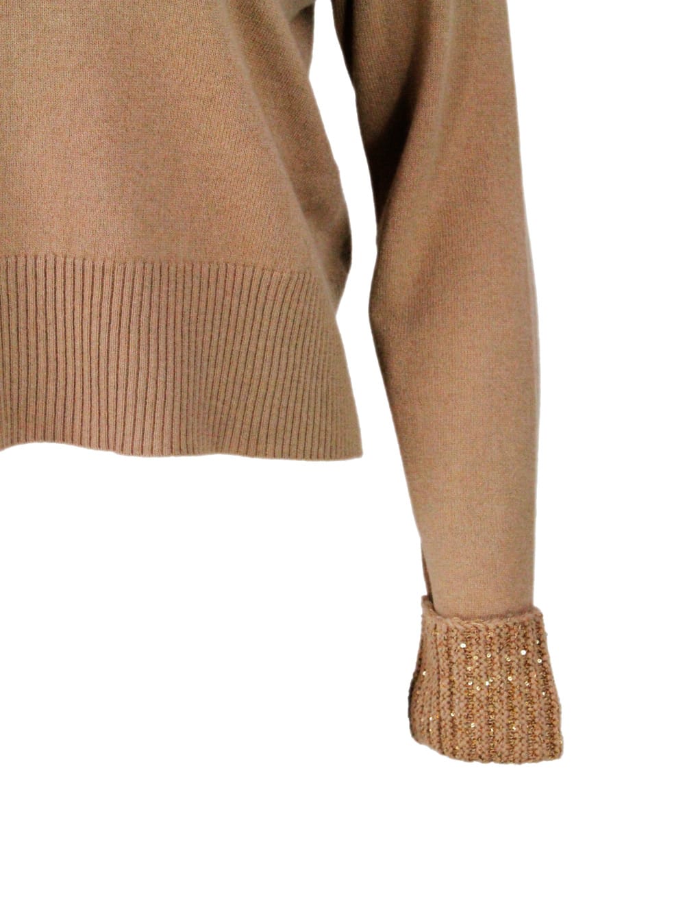 Shop Fabiana Filippi Sweater In Brown