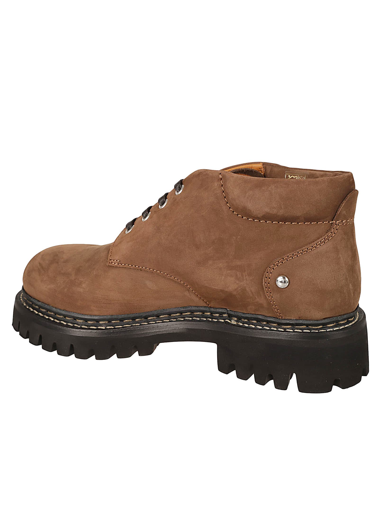 Shop Dsquared2 Desert Canadian Ankle Boots In Dark Brown
