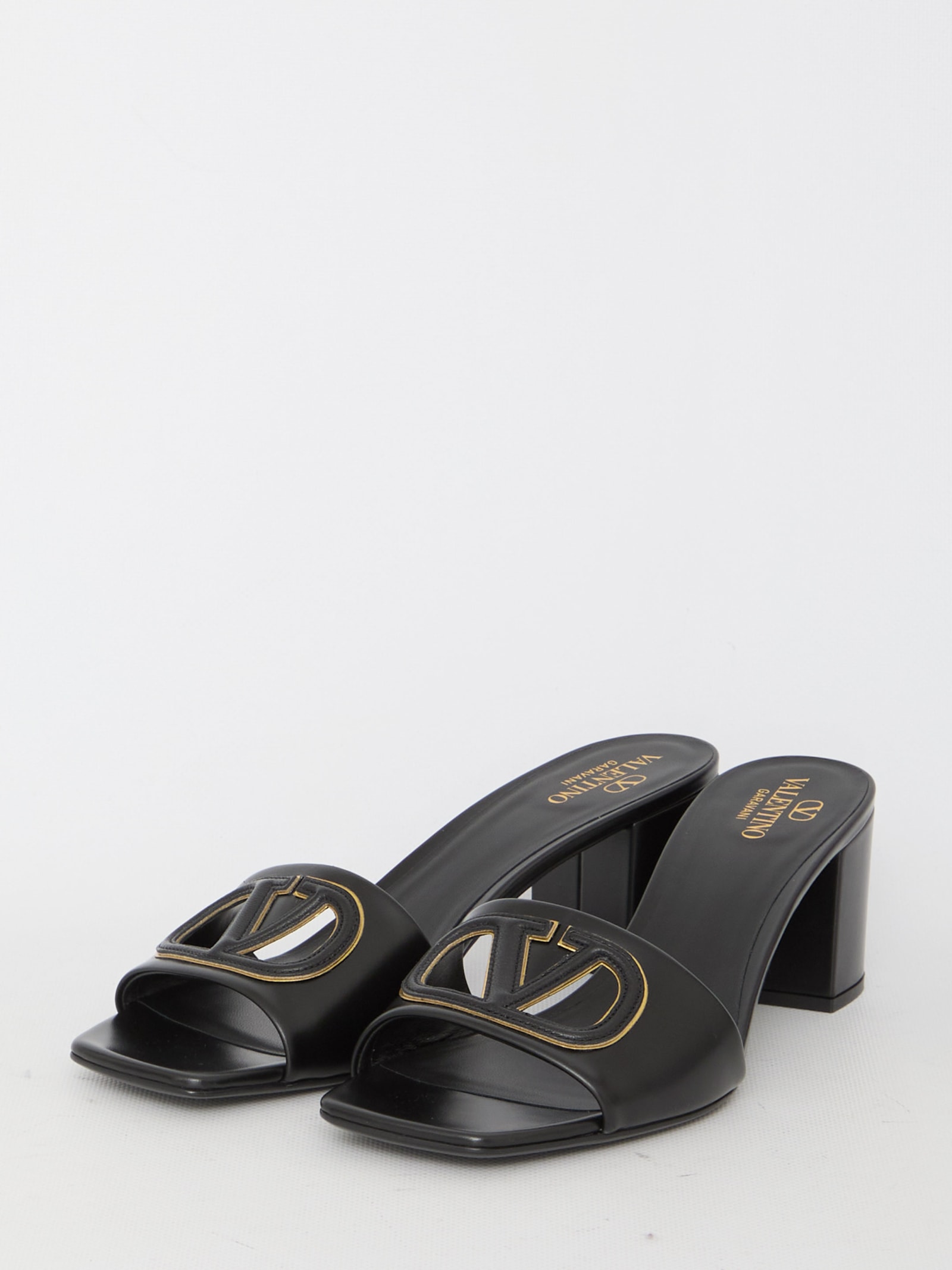 VALENTINO GARAVANI SLIDE VLOGO SIGNATURE SANDALS 