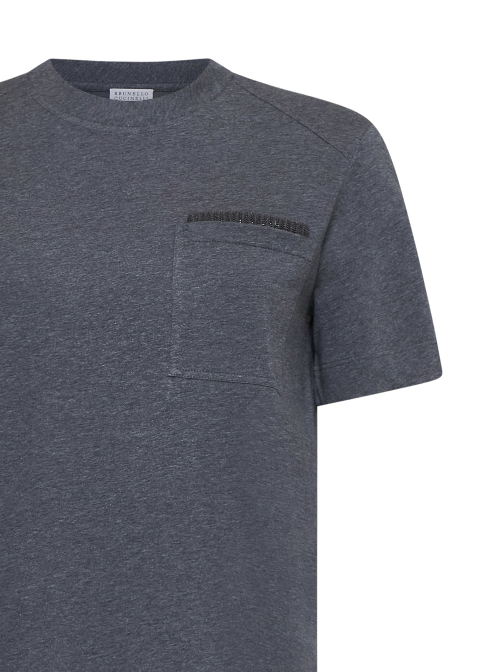 Shop Brunello Cucinelli T-shirt In Grey