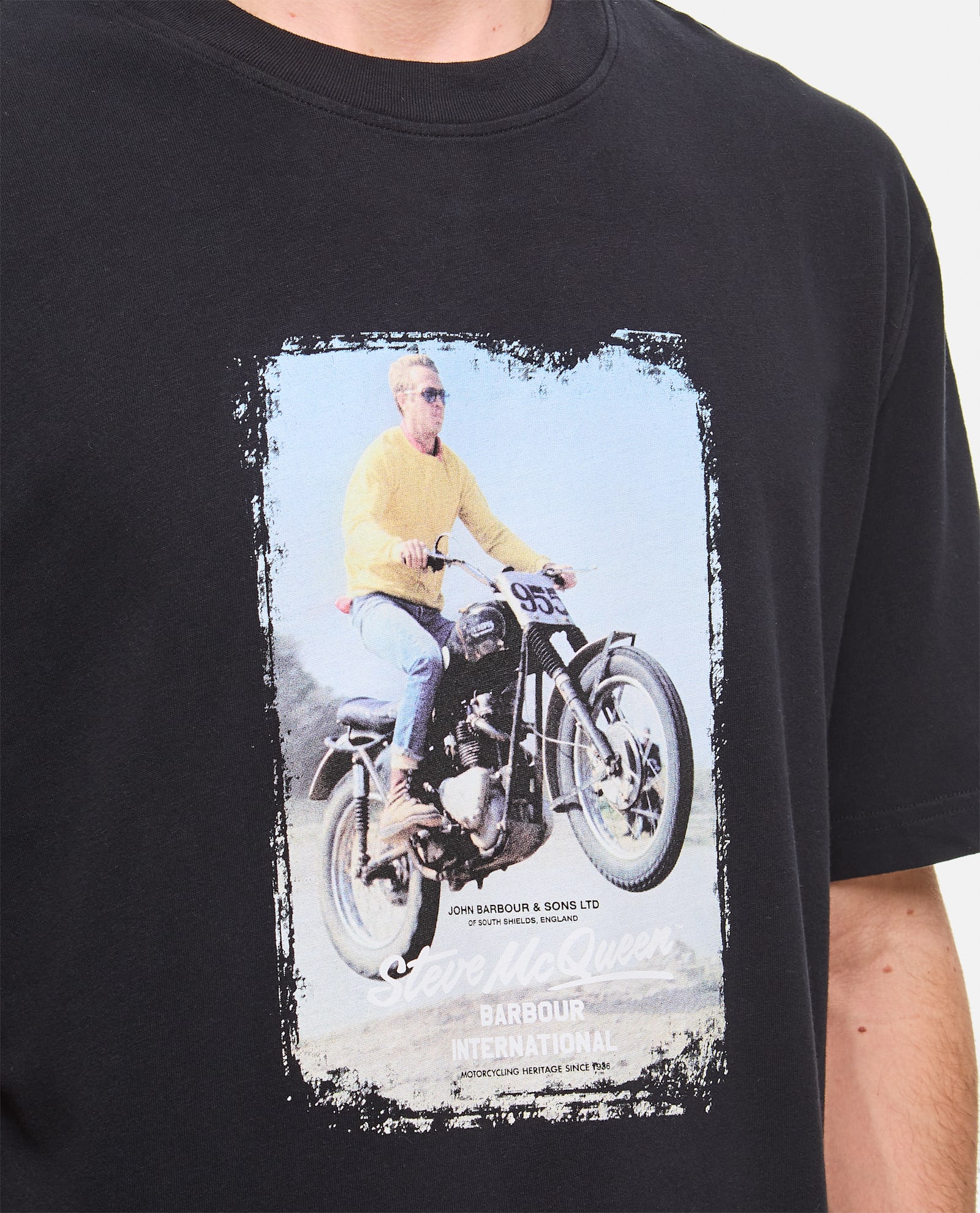 Shop Barbour T-shirt In Black