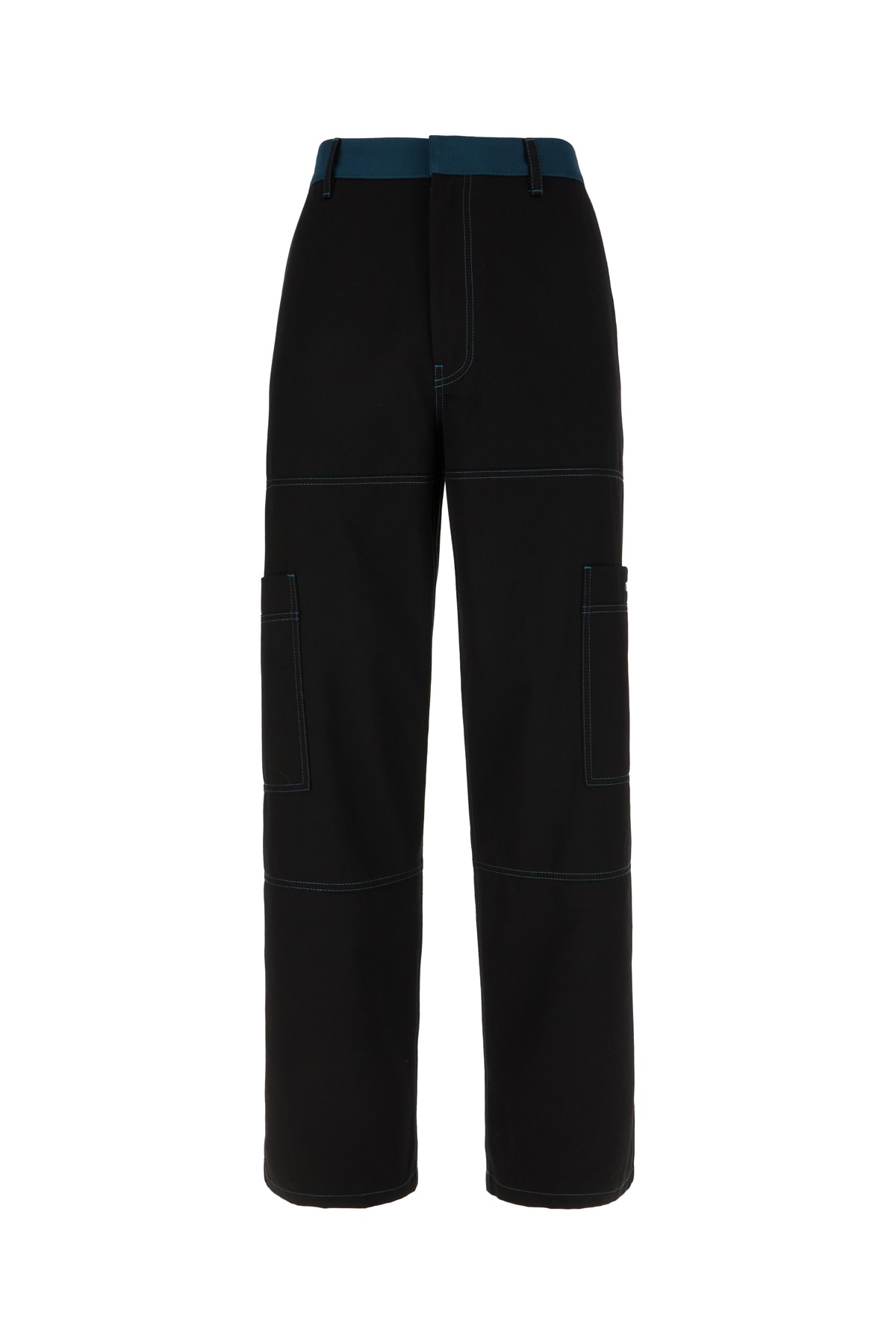 Black Cotton Cargo Pants