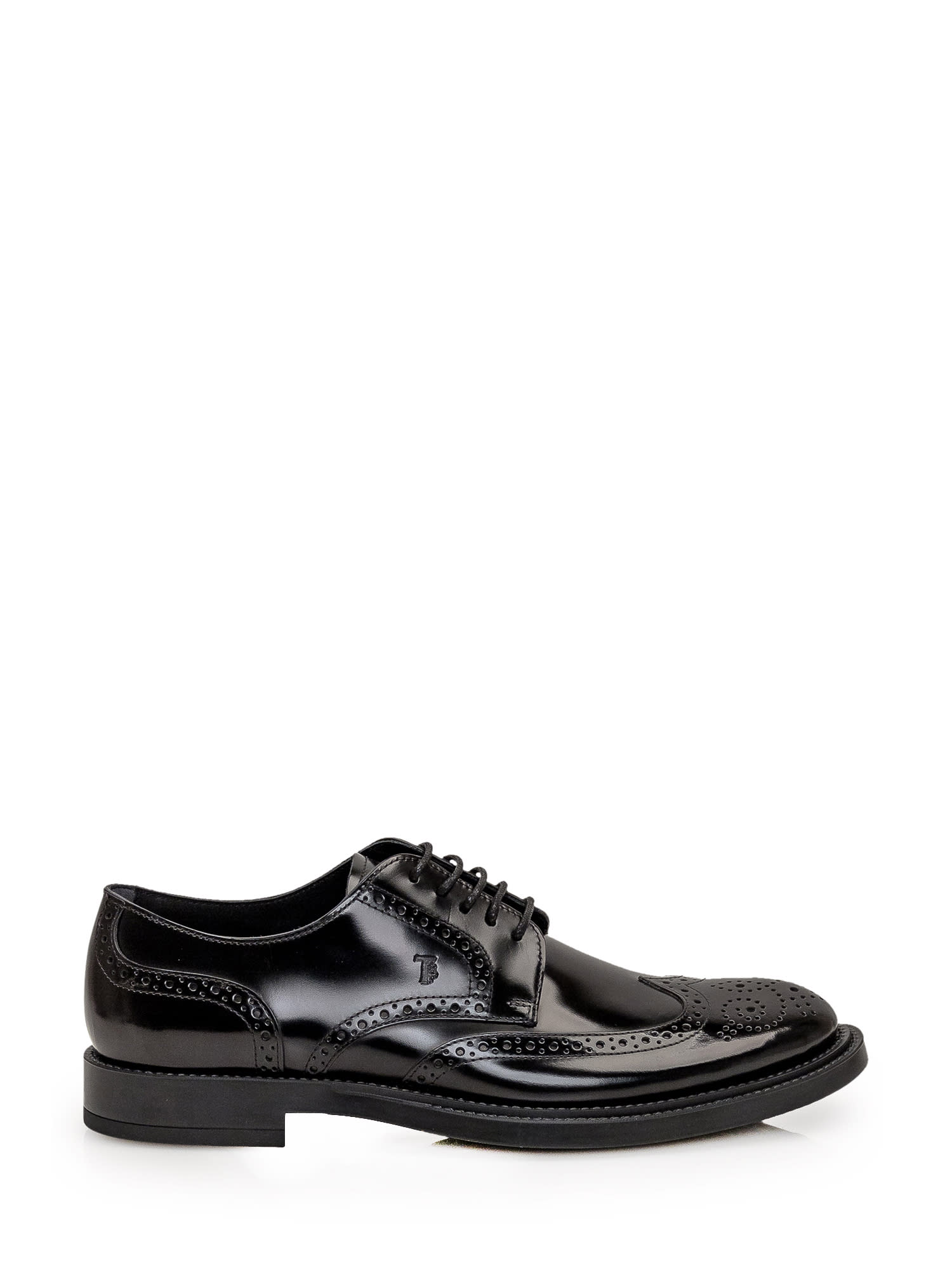 Shop Tod's Derby Lace-up In Nero