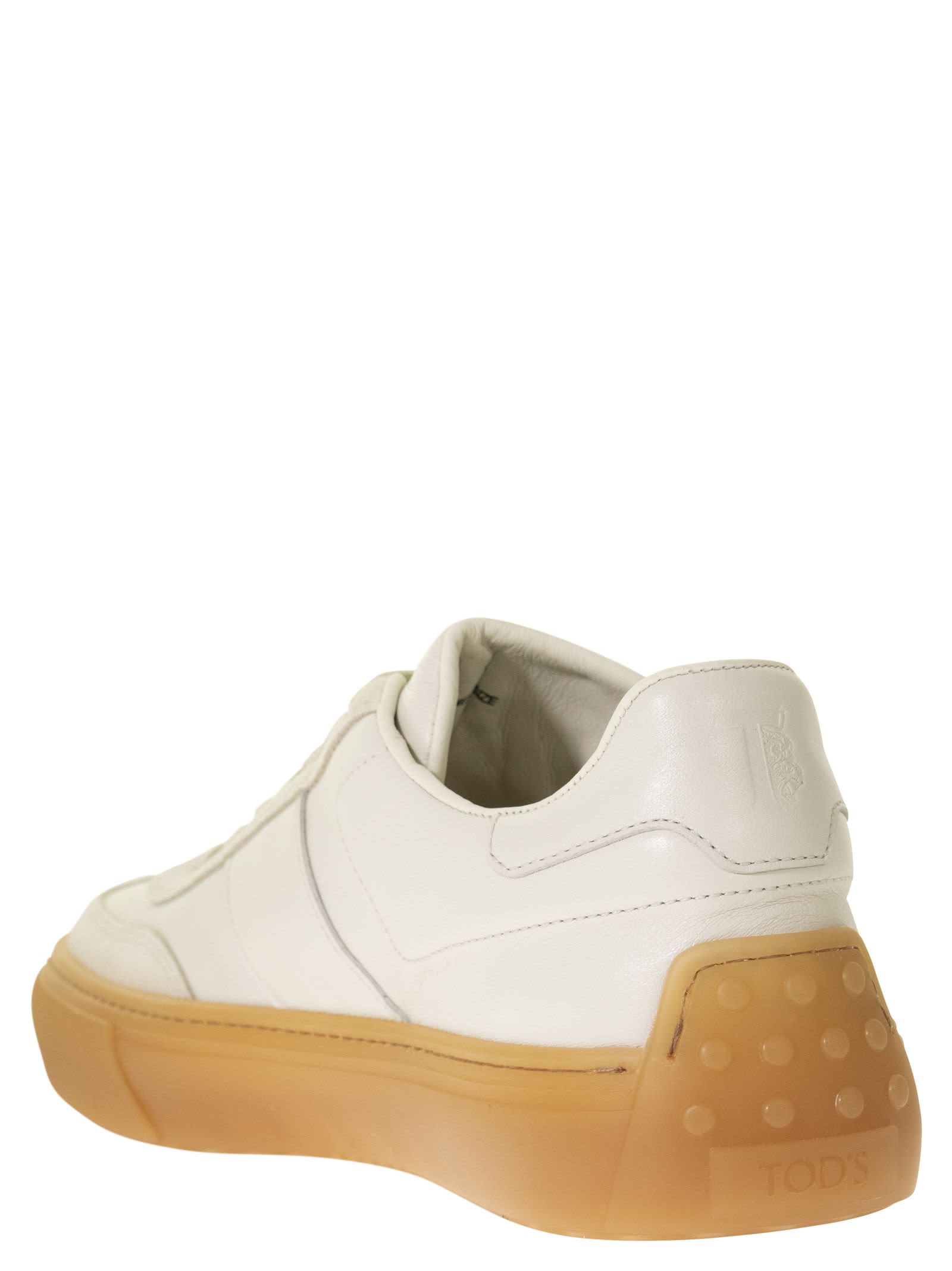 Shop Tod's Sneakers In Pelle In White