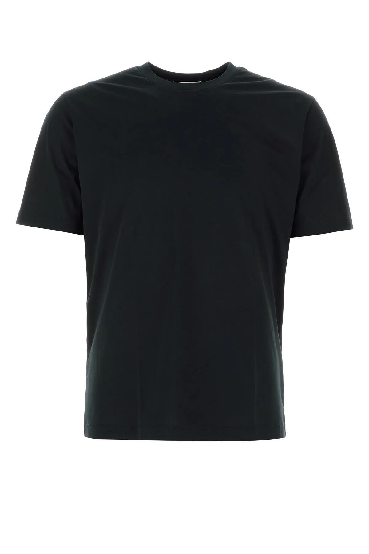 JIL SANDER BLACK COTTON T-SHIRT 