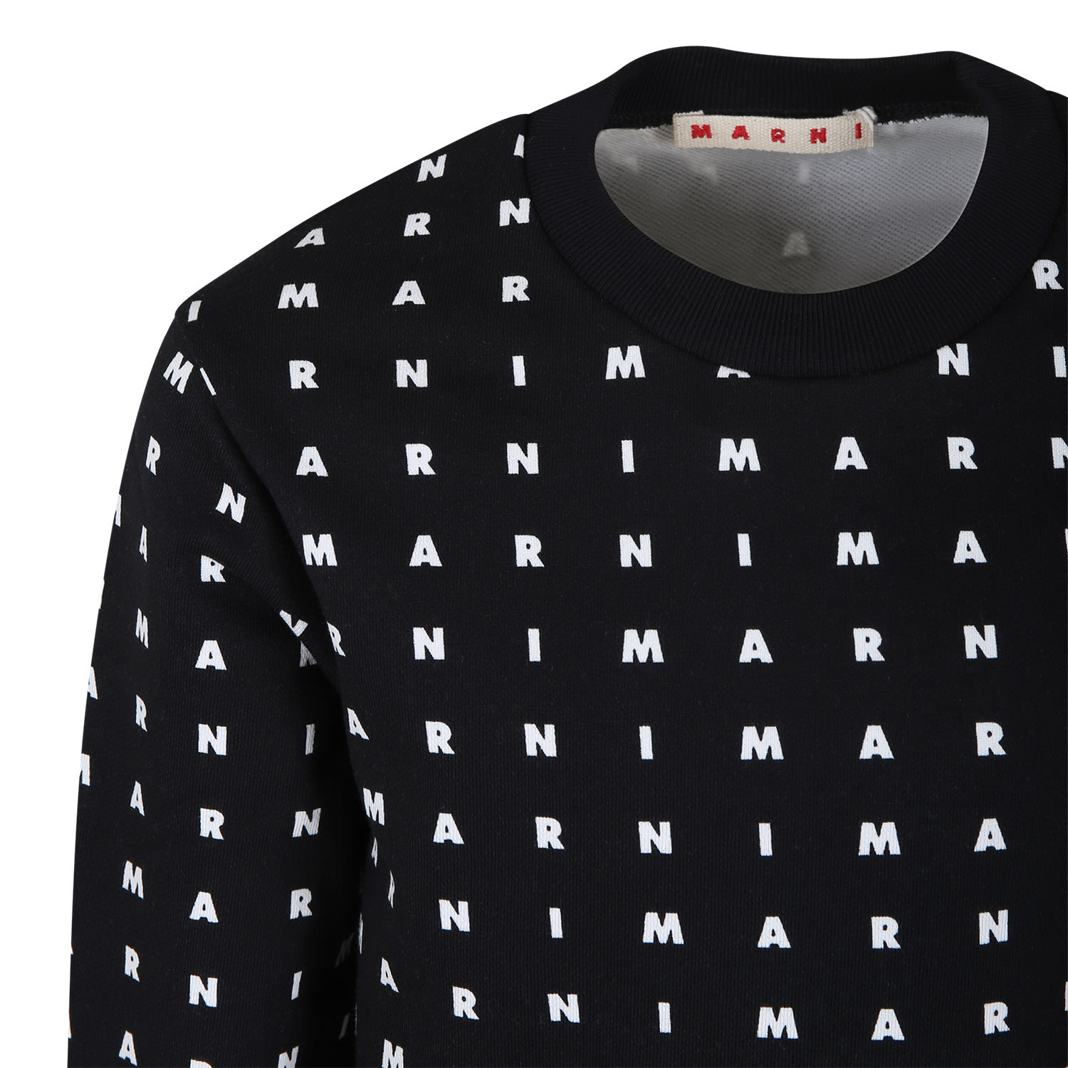 Shop Marni Black Sweatshirt For Kids With Logo