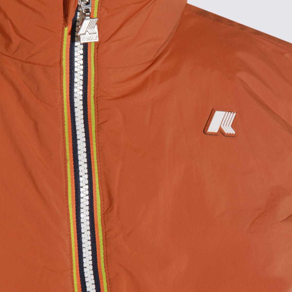 K-way Valen Stretch Dot Zip-fastening Logo Vest In Orange