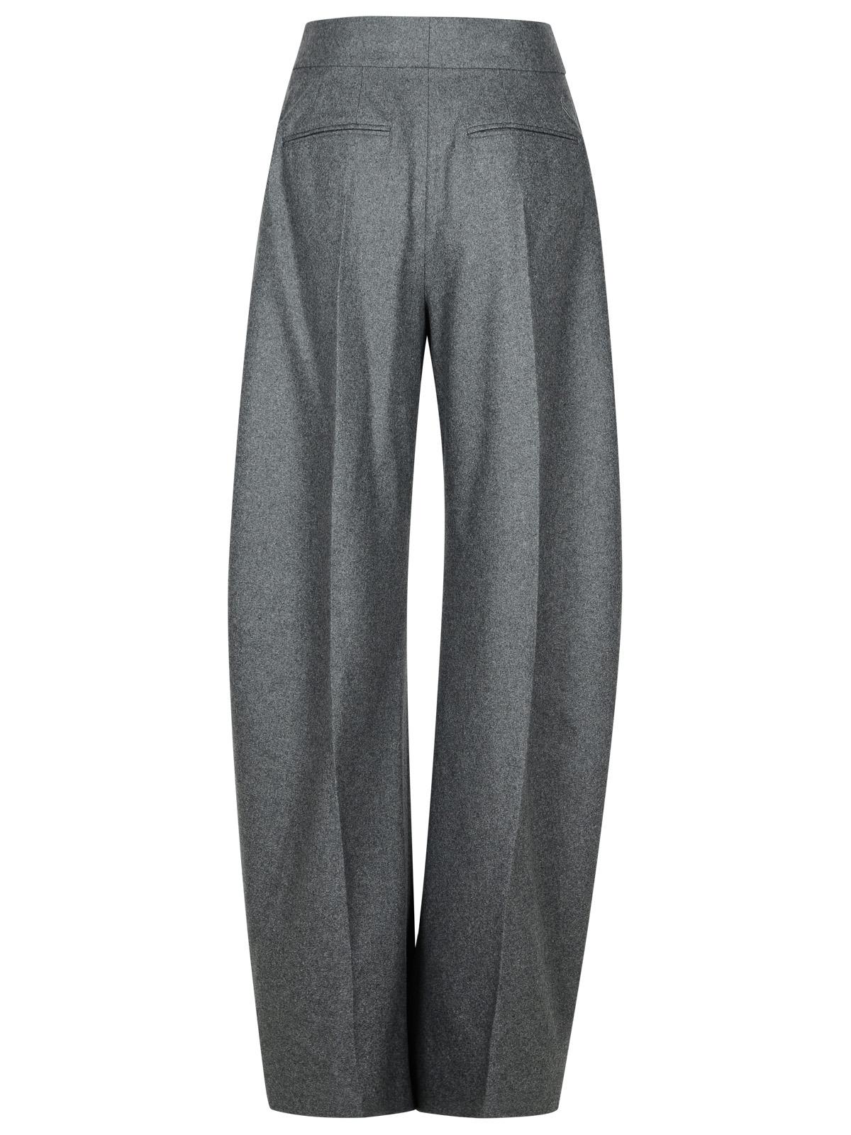 Shop Attico Gary Grey Wool Blend Pants