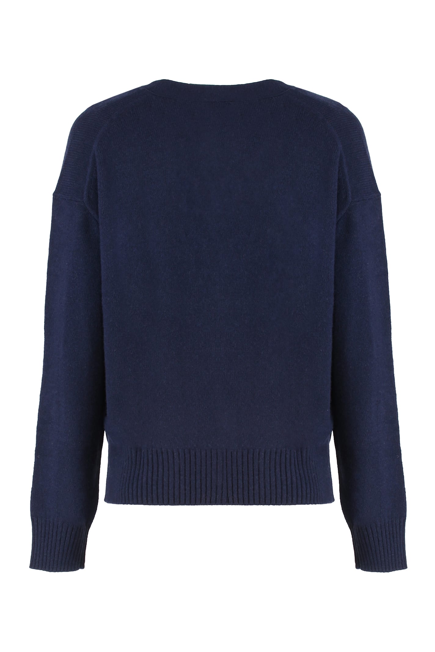 Polo Ralph Lauren Wool Cardigan With Dropped Shoulder Clothing In Blue