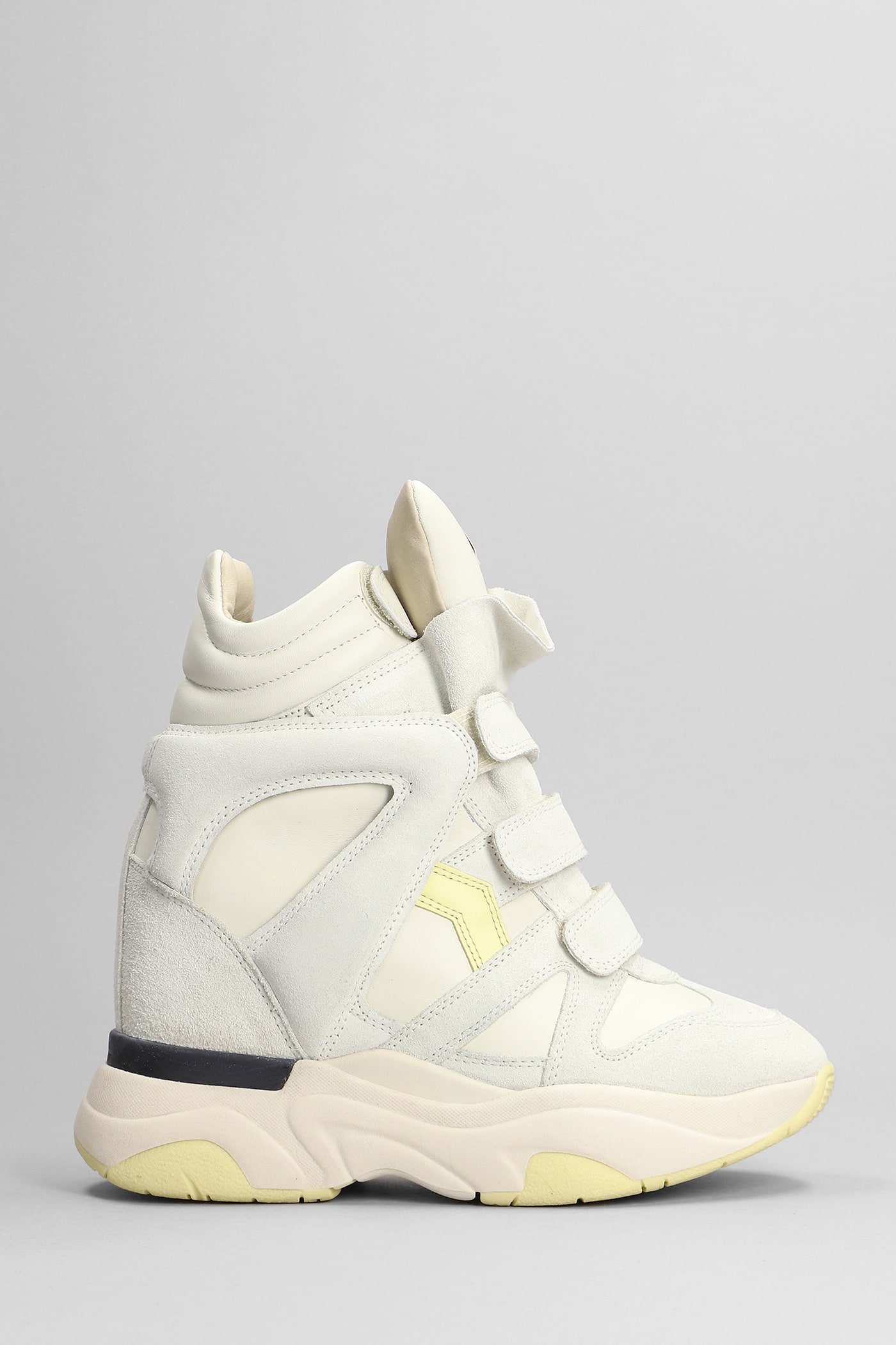 ISABEL MARANT BALSKEE SNEAKERS IN WHITE LEATHER