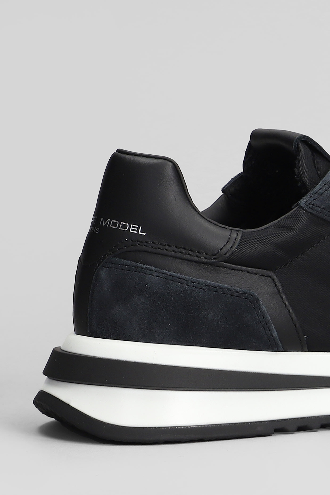 Philippe Model Tropez 2.1 Low Sneakers In Black Suede And Fabric In Black