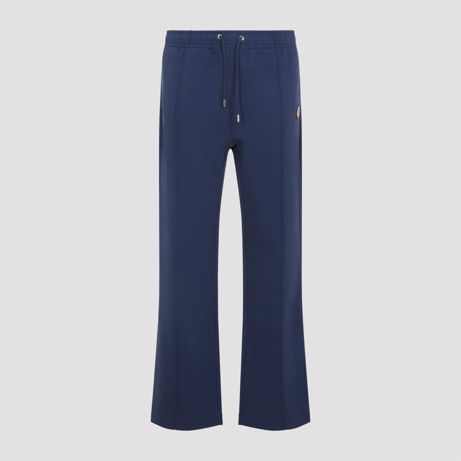 Casablanca Patch Open-hem Track Pants In Blue
