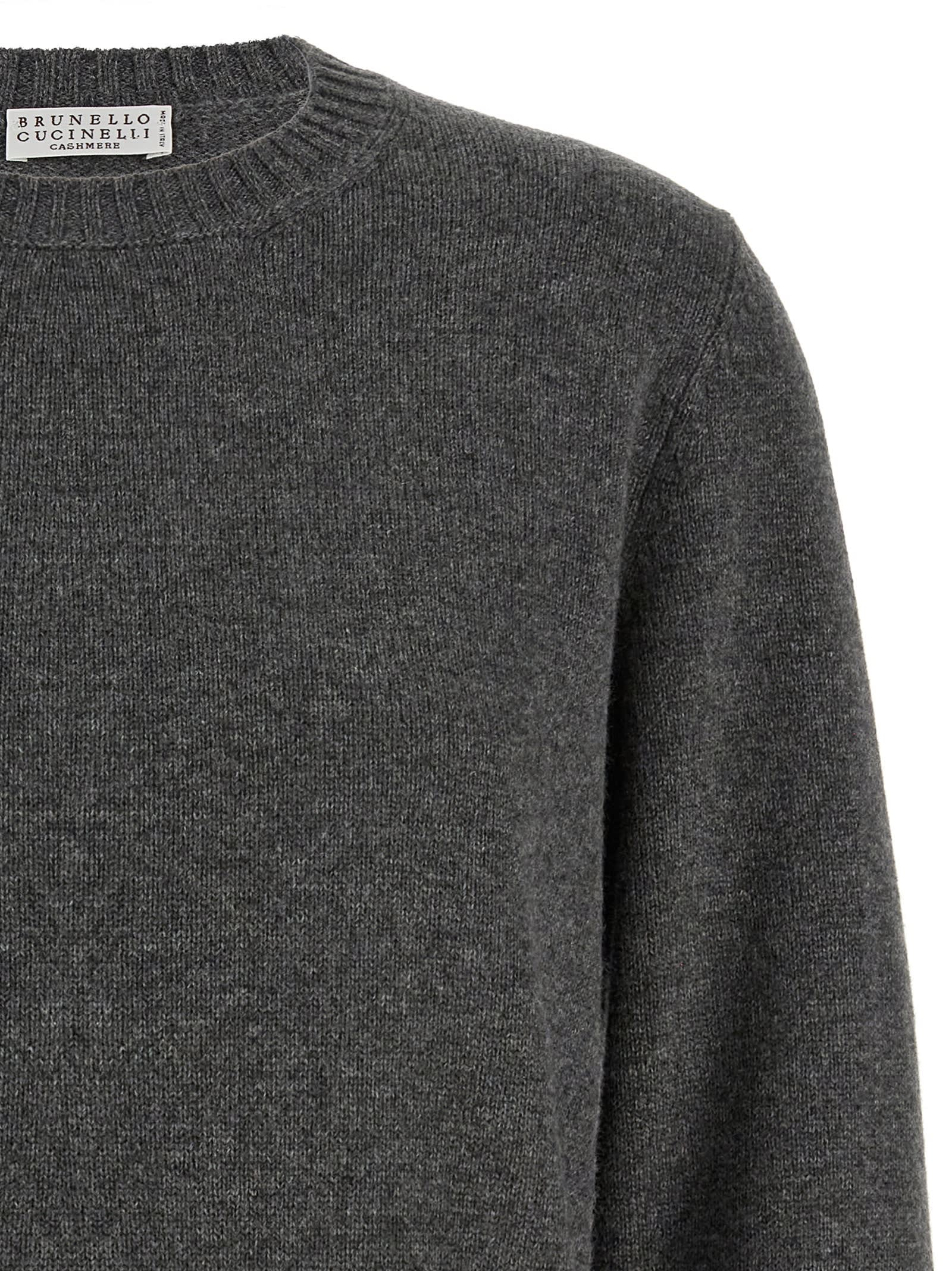 Shop Brunello Cucinelli Cashmere Sweater In Gray