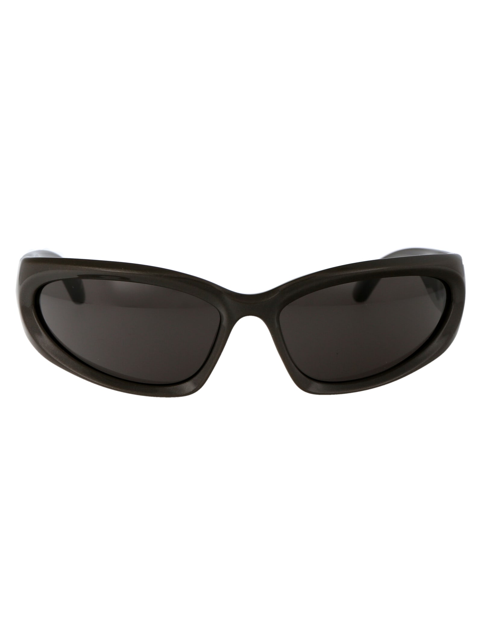 Shop Balenciaga Bb0157s Sunglasses In 008 Grey Grey Grey