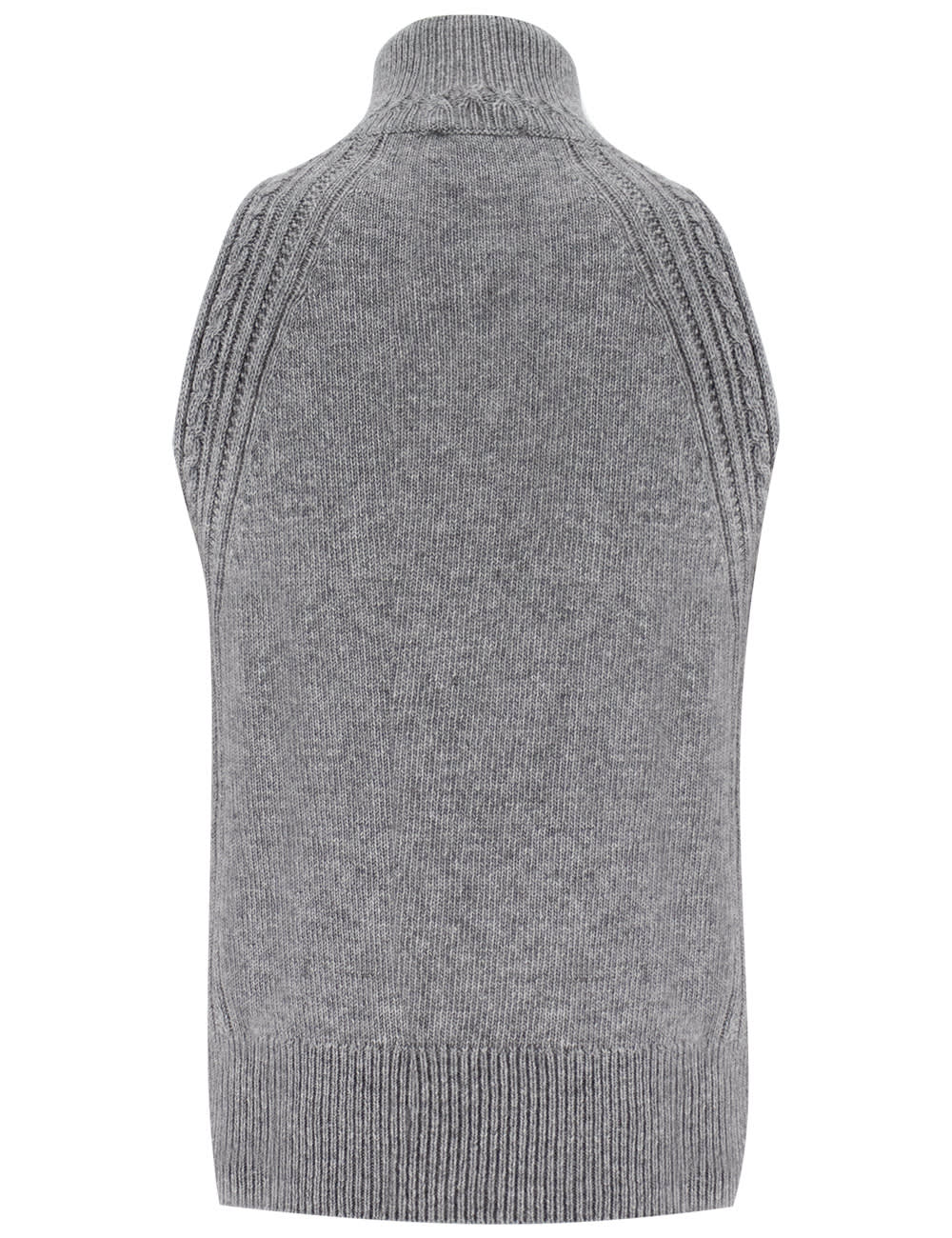 Shop Ermanno Scervino Top In Melange Grigio (l&b)