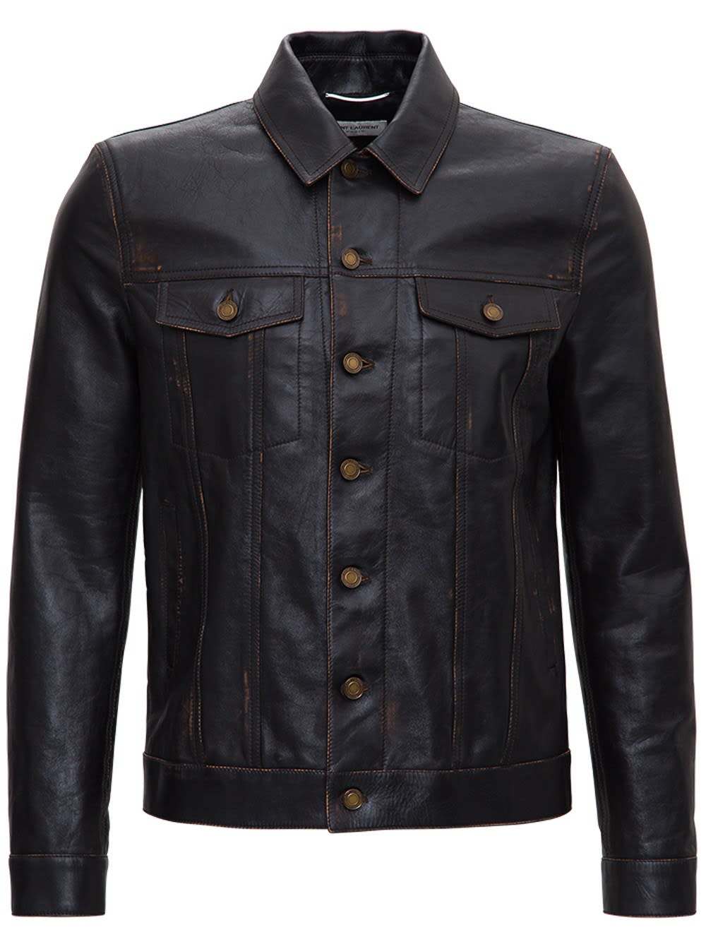 Saint Laurent Aged Leather Jacket