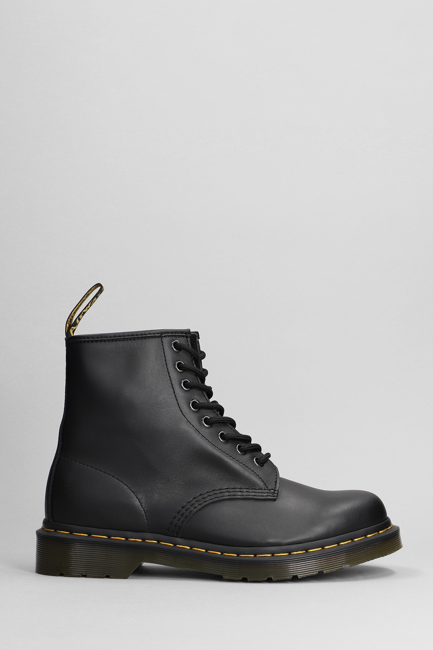 DR. MARTENS' 1460 COMBAT BOOTS IN BLACK LEATHER