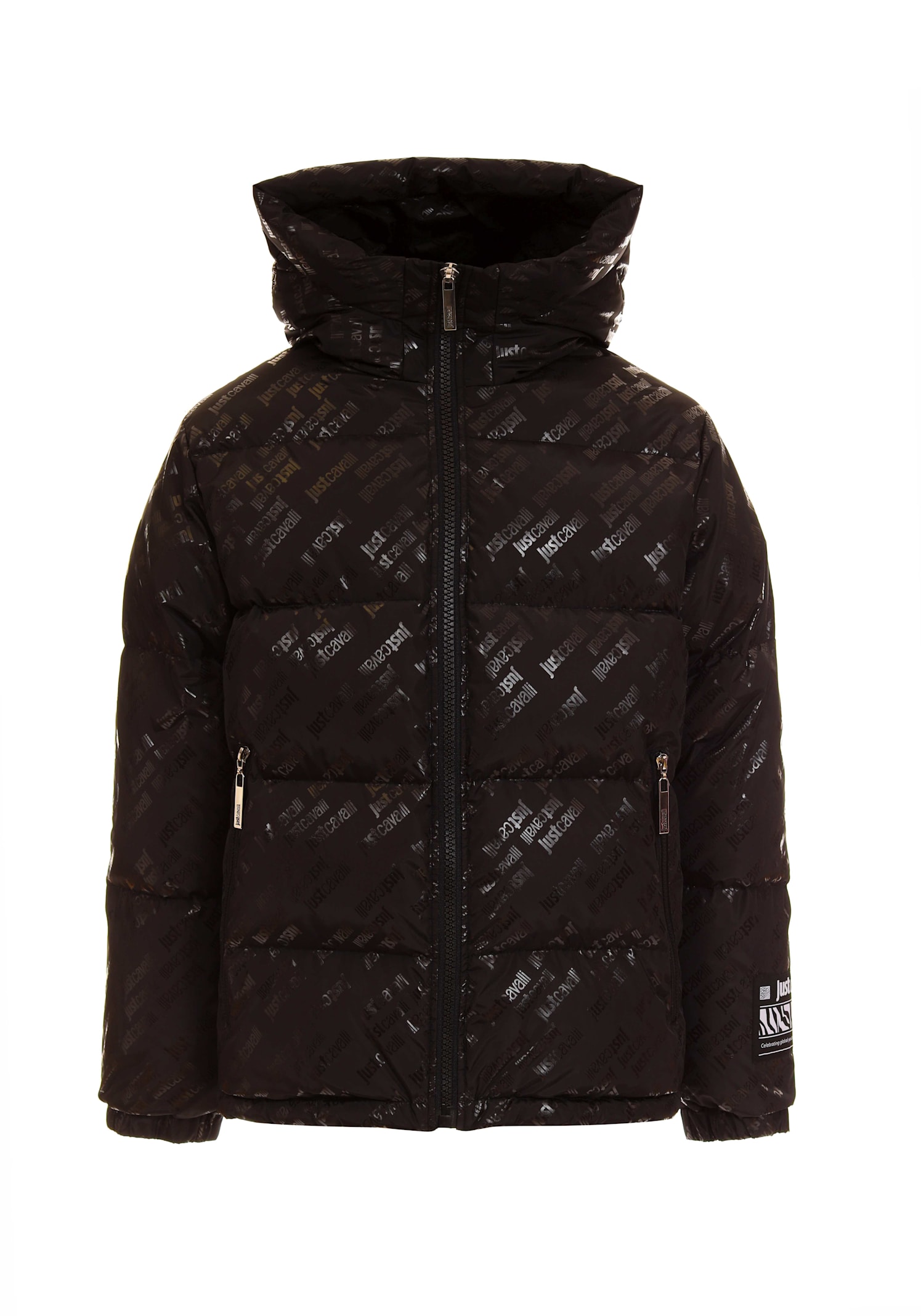 JUST CAVALLI JUST CAVALLI BLACK DOWN JACKET 