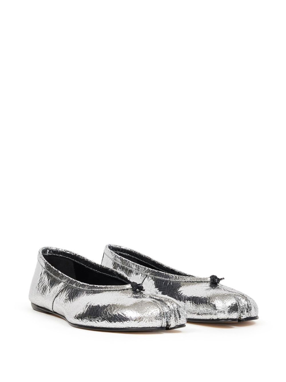 Shop Maison Margiela Tabi Ballerina New In Silver