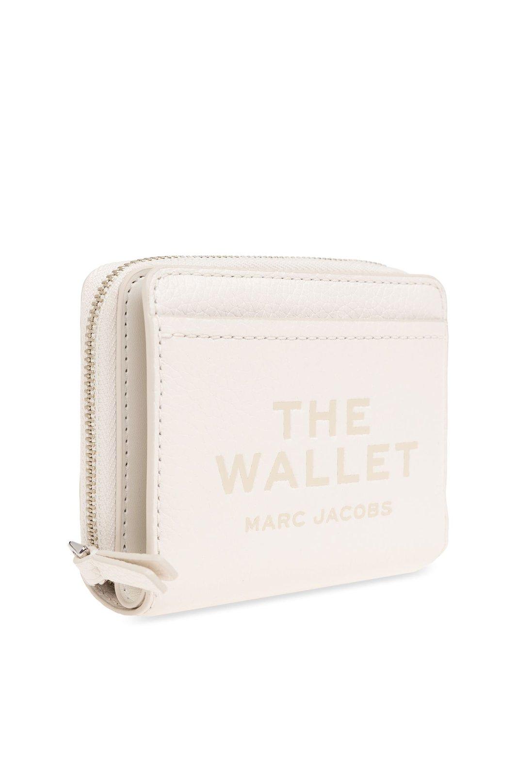 Shop Marc Jacobs Logo Printed Zipped Mini Compact Wallet In Cotton