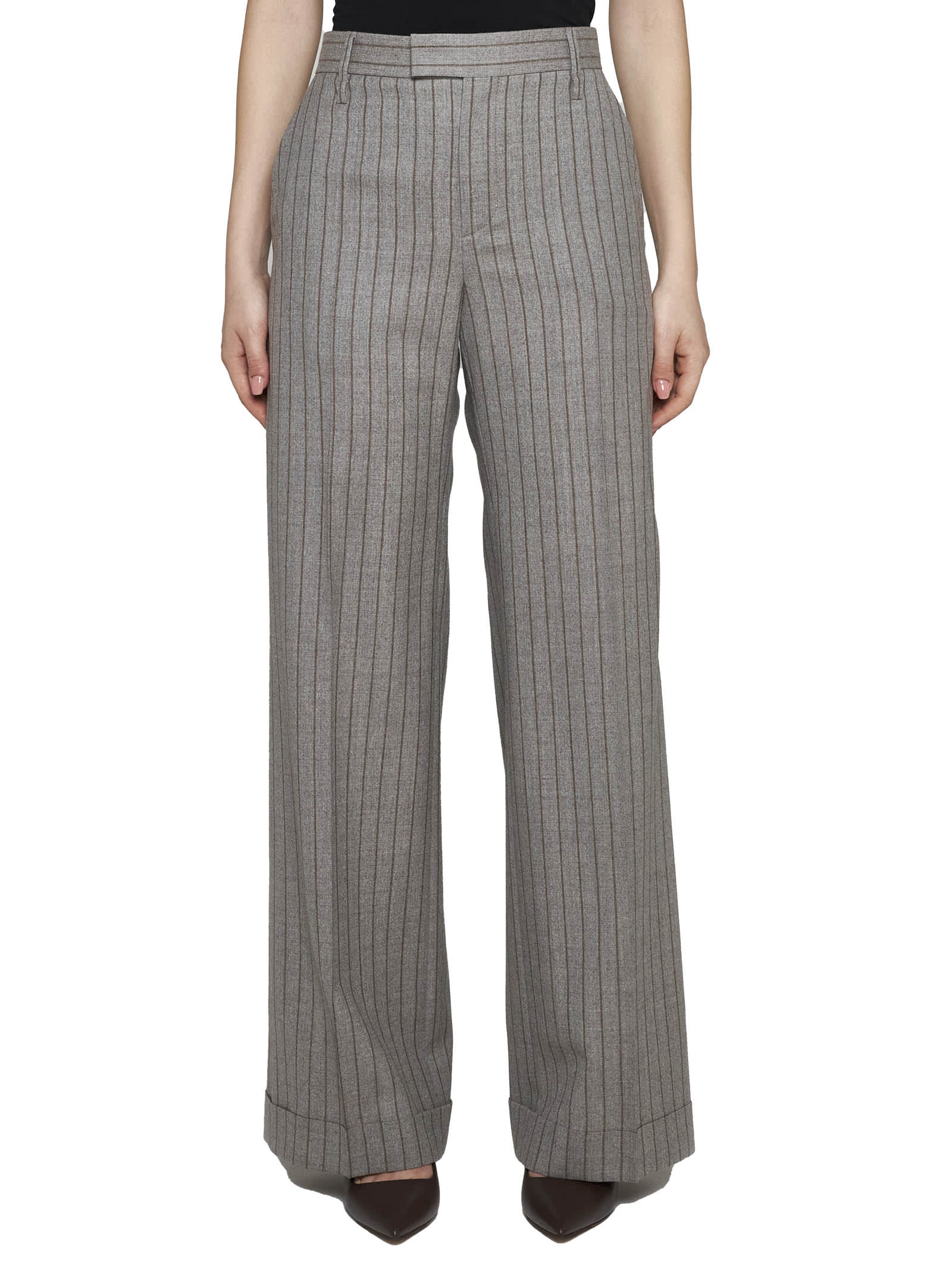 Shop Brunello Cucinelli Pants In Taupe/tabacco