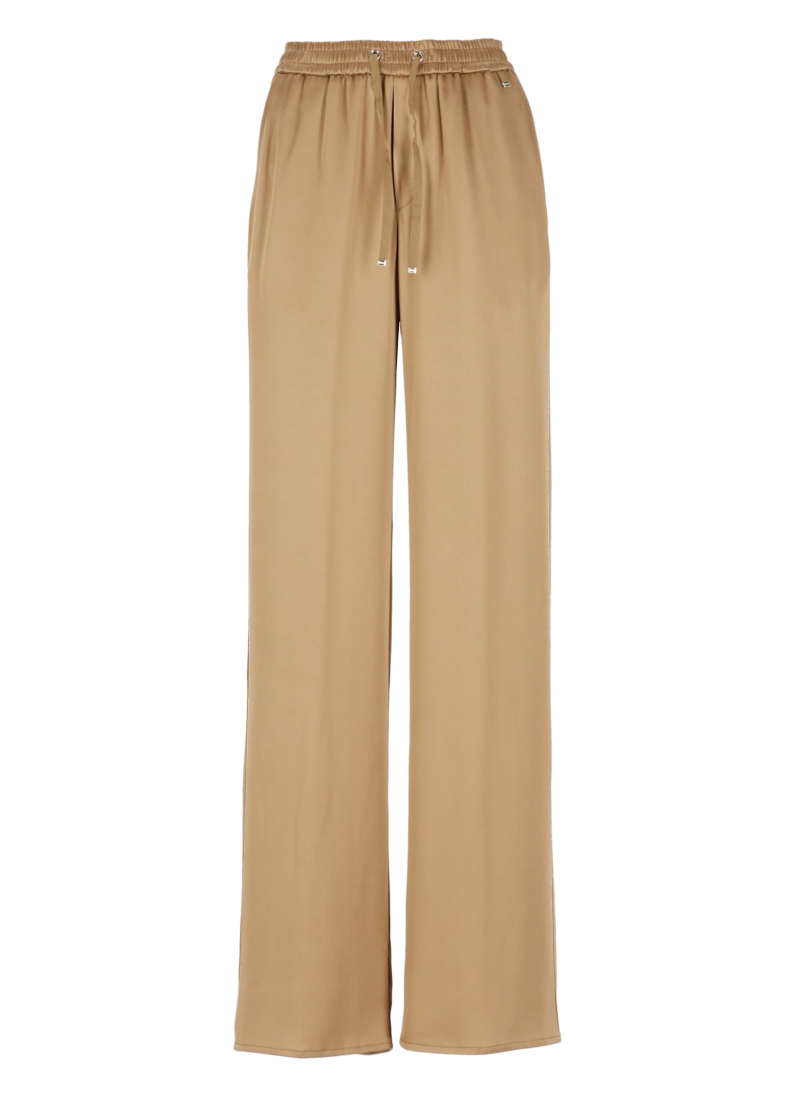 Herno Satin Pants In Brown