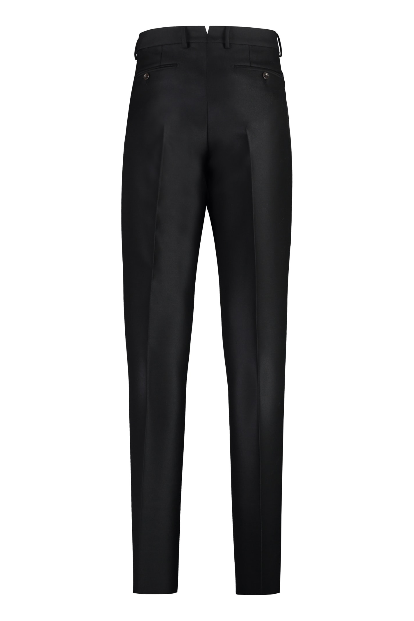 Shop Tom Ford Wool Trousers In Black