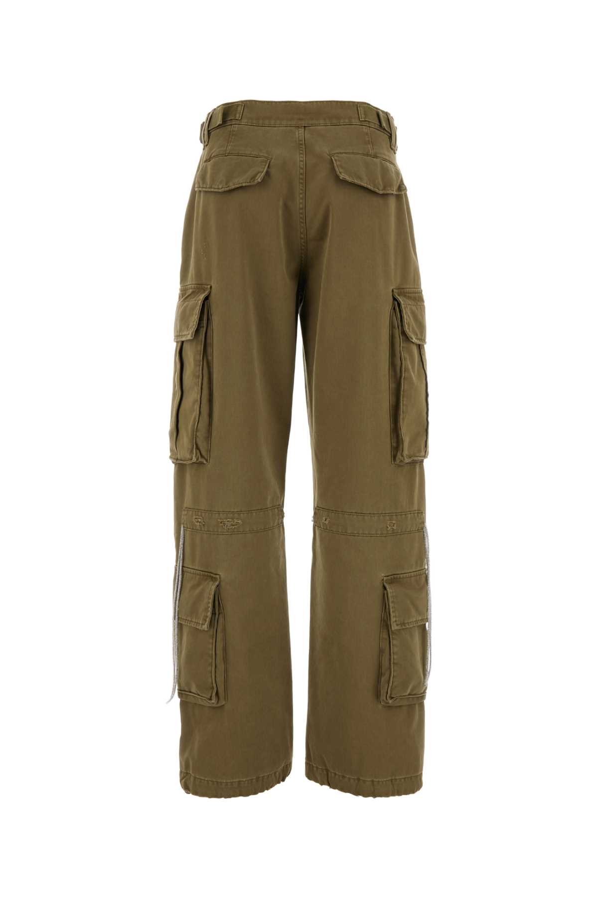 Darkpark Army Green Cotton Lavy Julian Cargo Trouser In Militarygreen