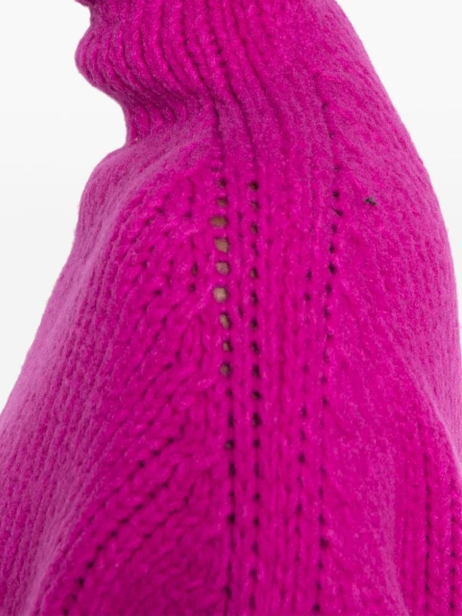 Shop Lanvin Fuchsia Pink Virgin Wool Blend Sweater