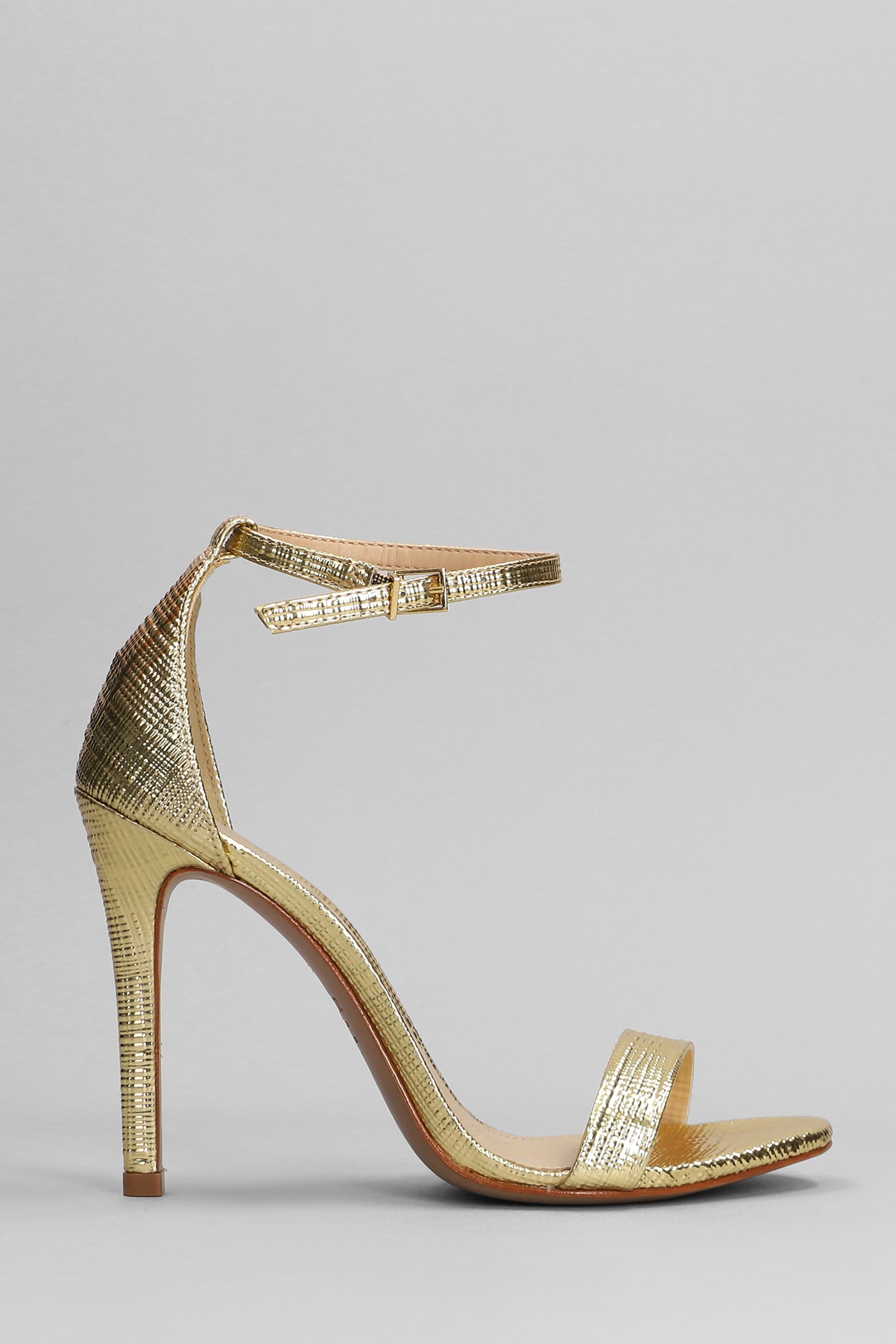 Sandals In Gold Leather