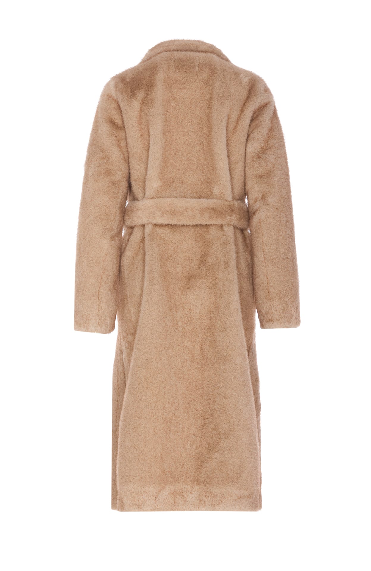 Shop Sword 6.6.44 Fake Fur Coat In Beige