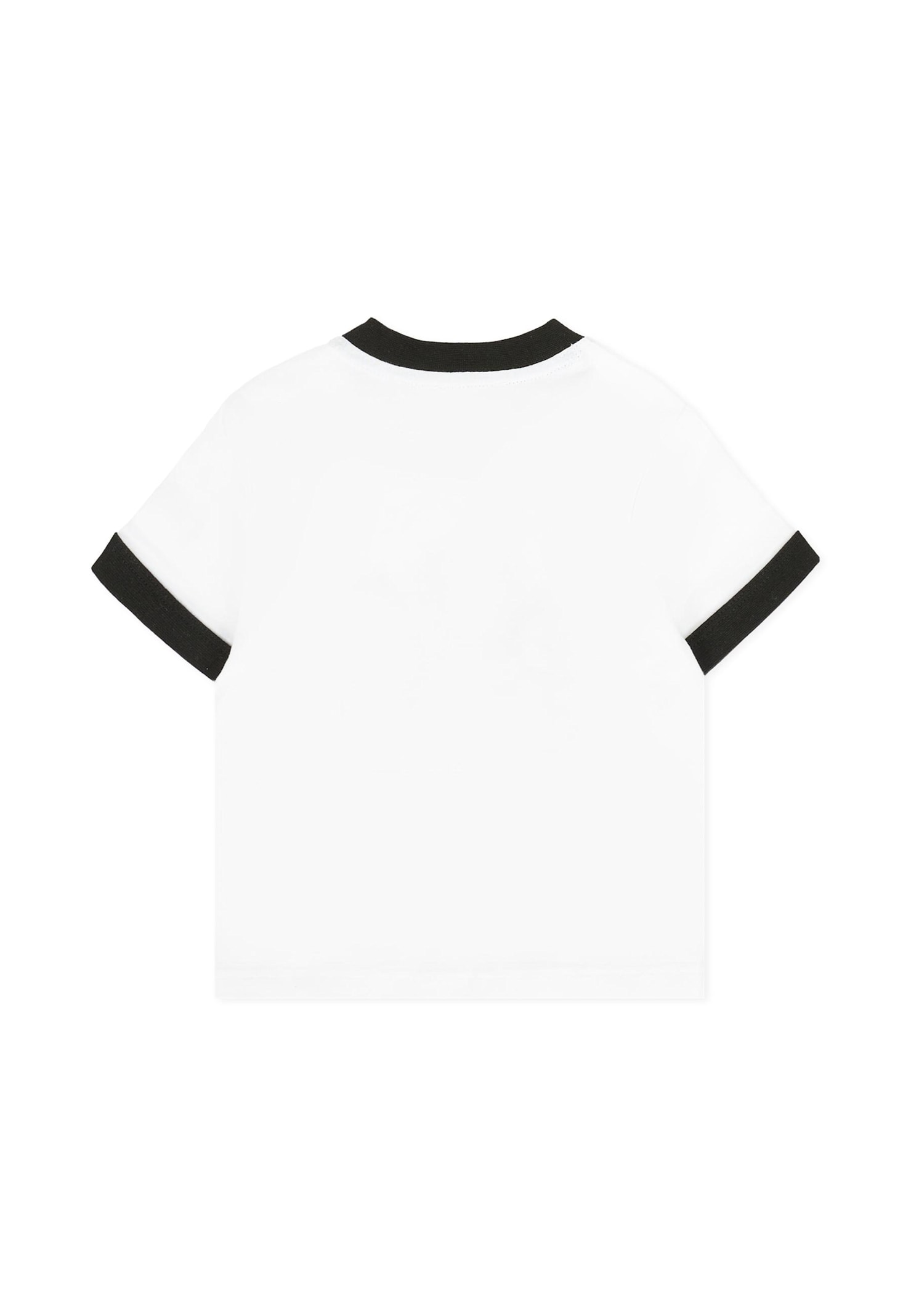 Kenzo White T-shirt Set For Baby Boy With Tiger In Multi