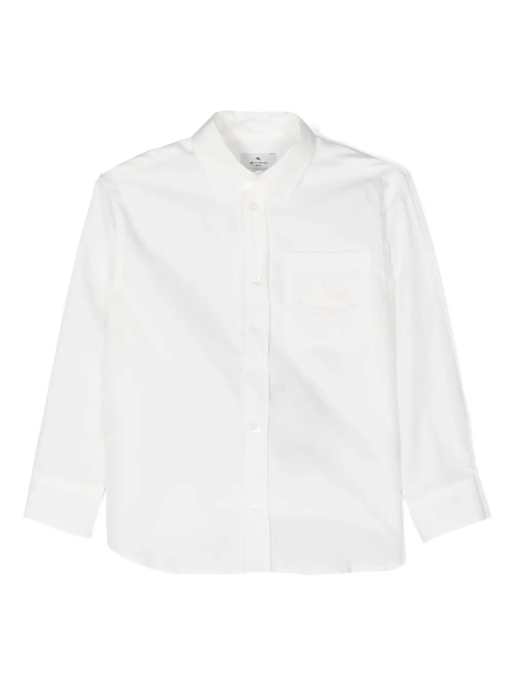 Etro Pegaso-embroidered Poplin Shirt In White