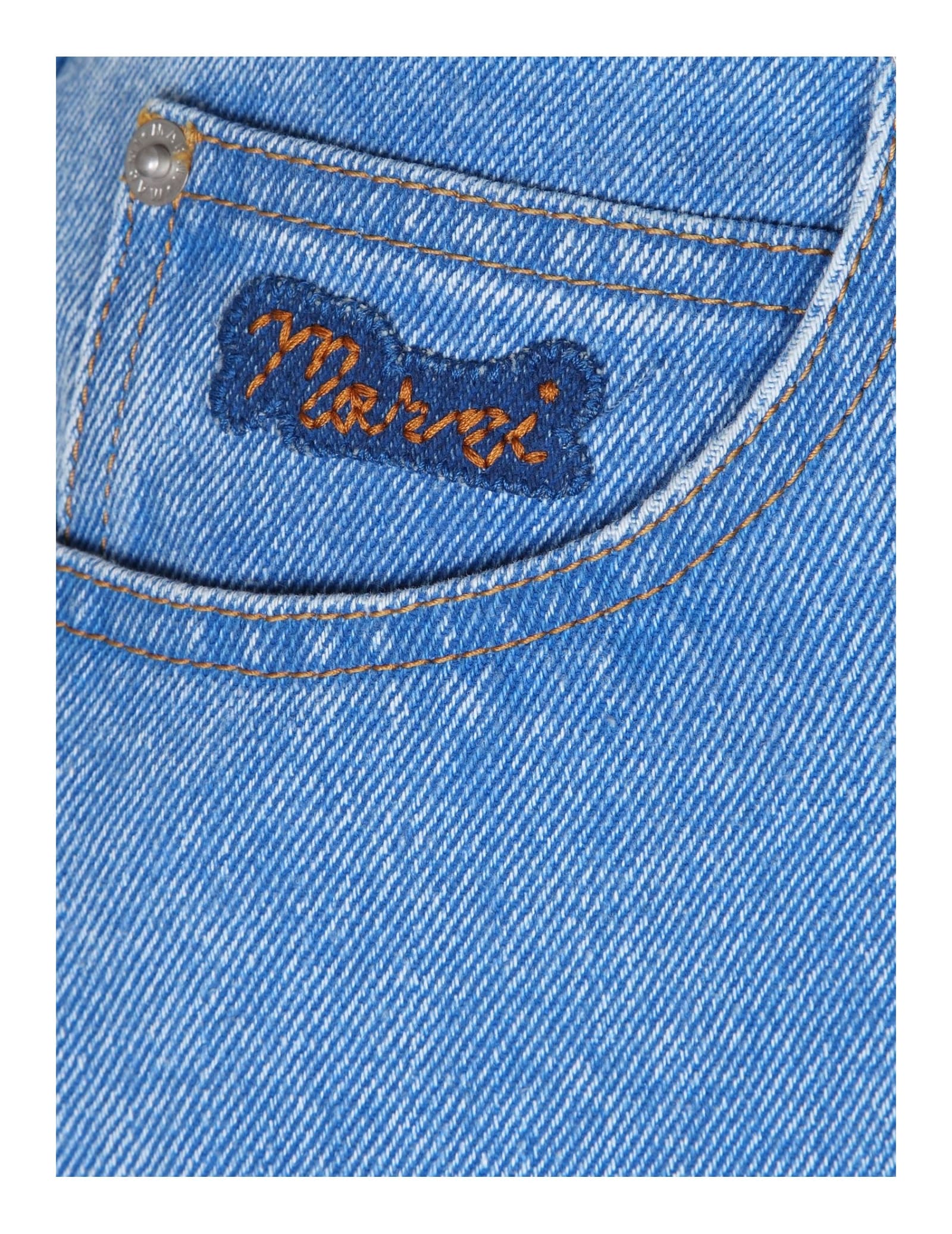 Shop Marni Cotton Jeans With Straight Leg In Blue