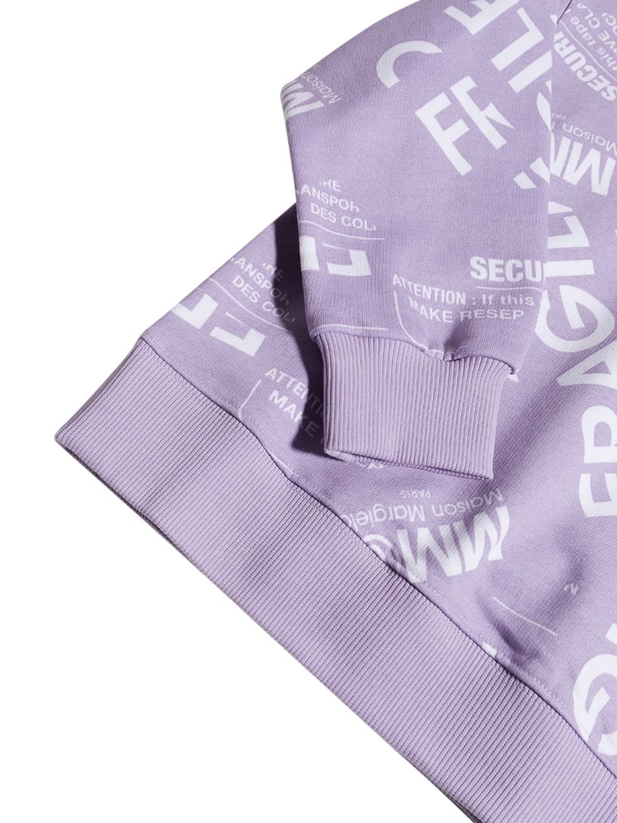 Mm6 Maison Margiela Logo-print Sweatshirt In Lilac