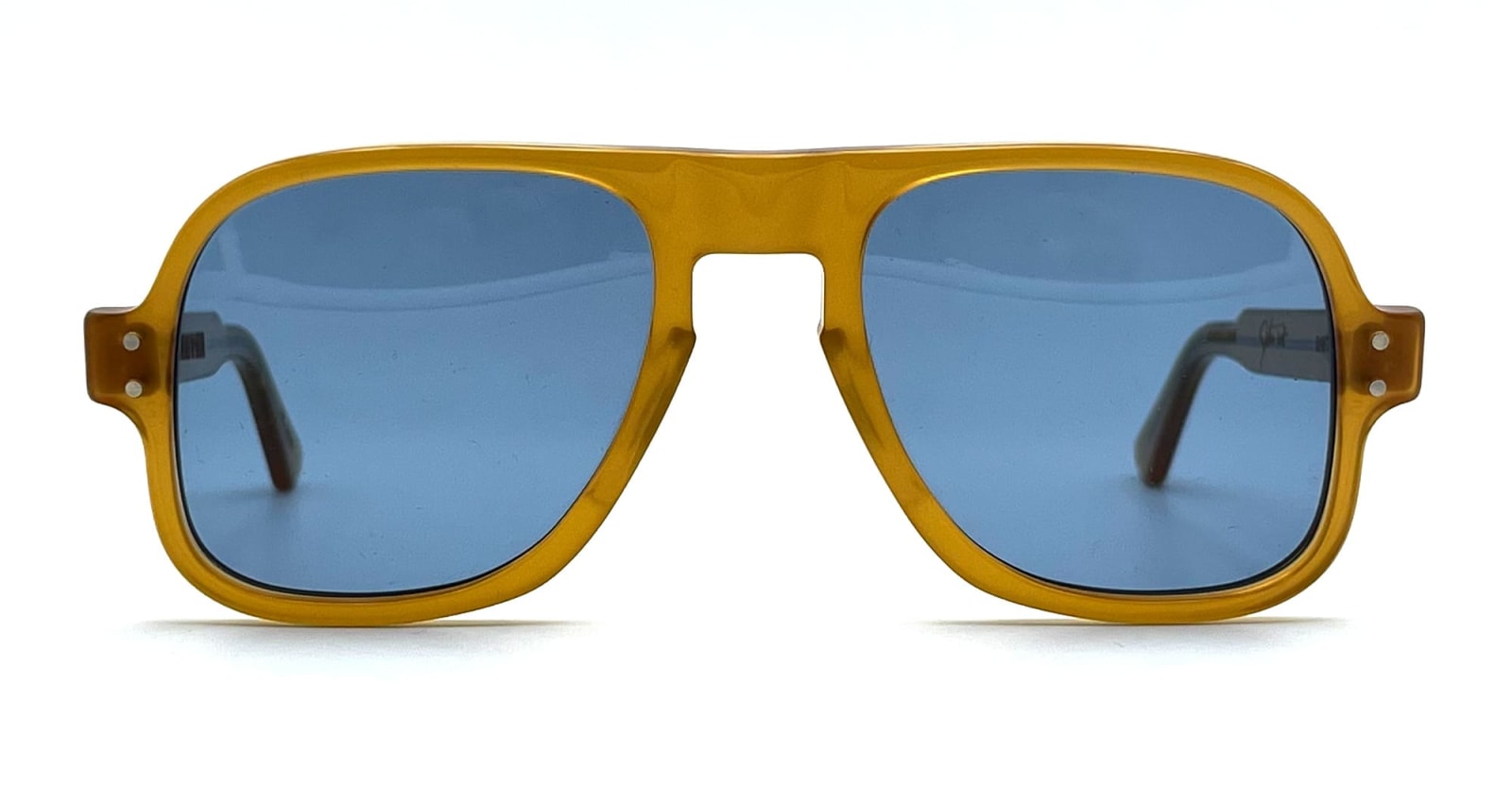 Julius Tart Optical Dart - Vintage Yellow / Blue Lens Sunglasses