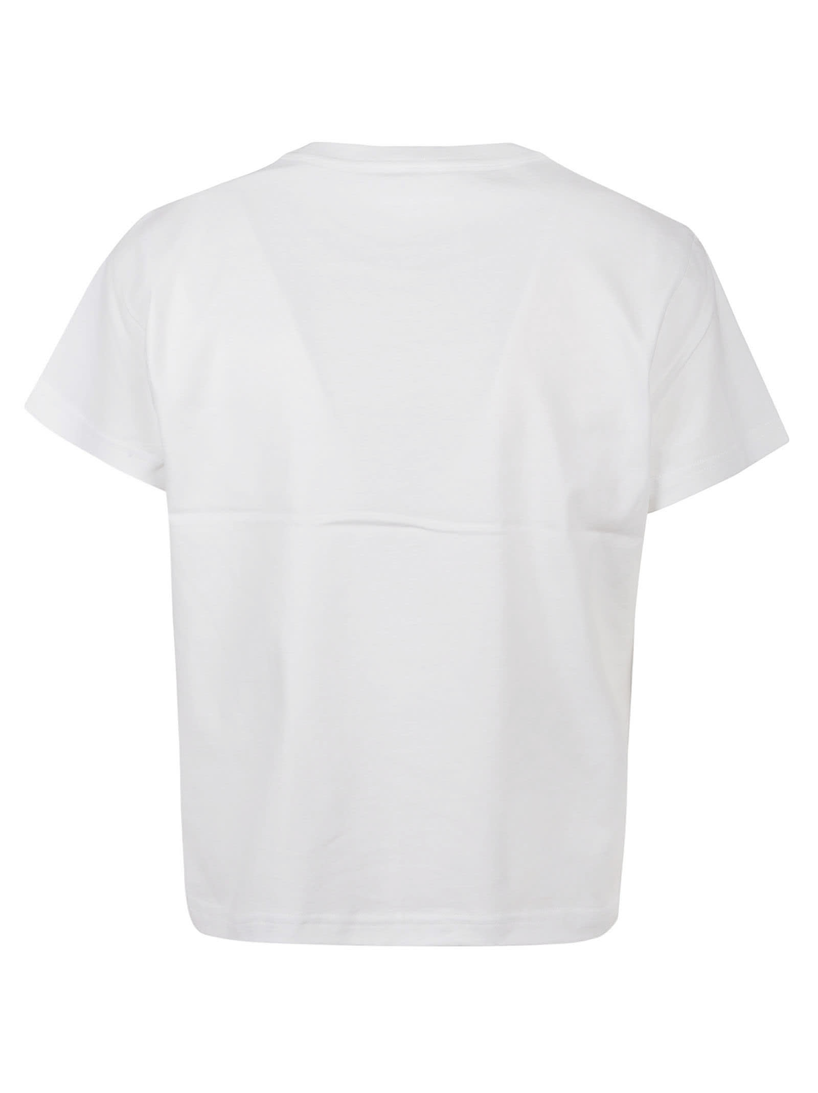 Shop Alexander Wang T Puff Logo Bound Neck Essential Shrunk T-shirt In White