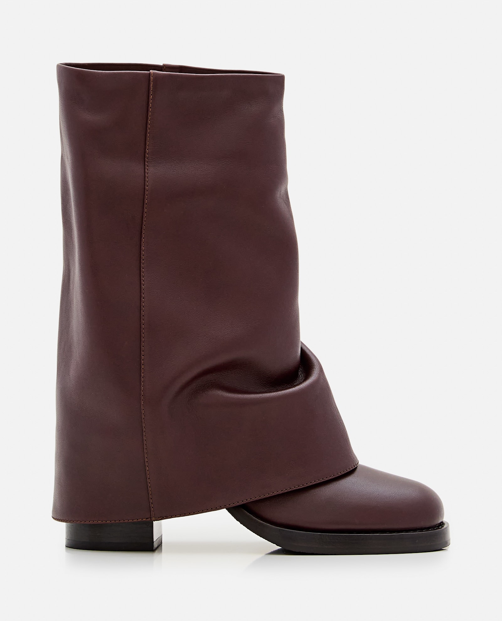 Shop Paris Texas Alexandra Midcalf Leather Boot In Brown