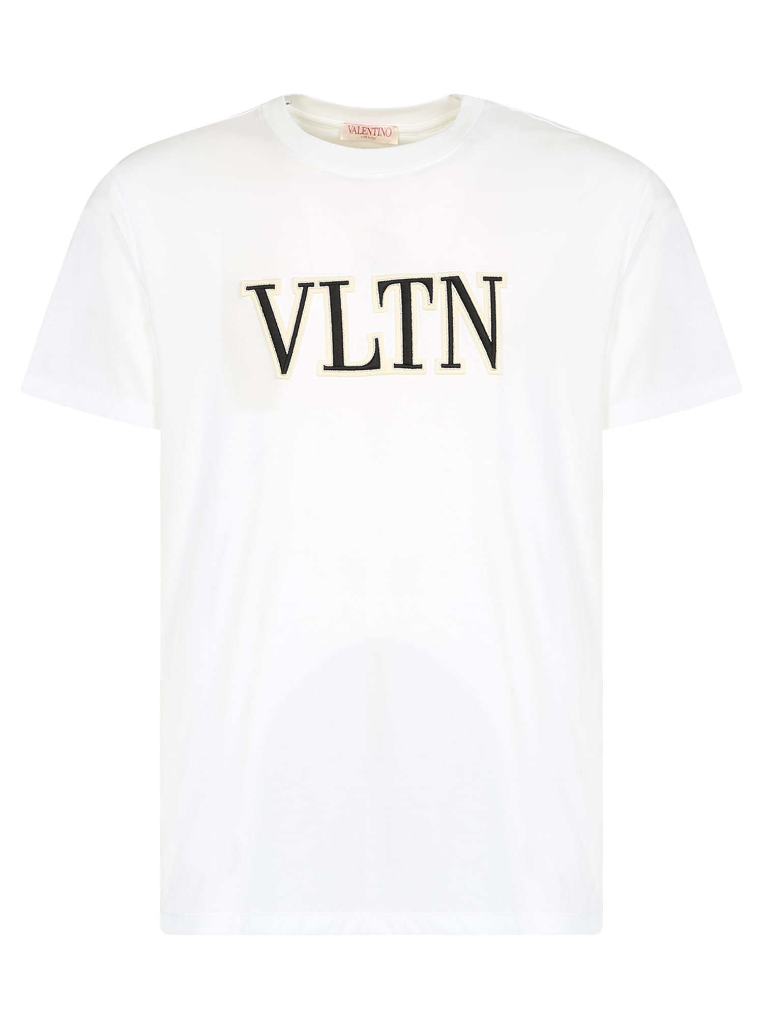 Valentino Cotton T-shirt With Signature Embroidered Vltn