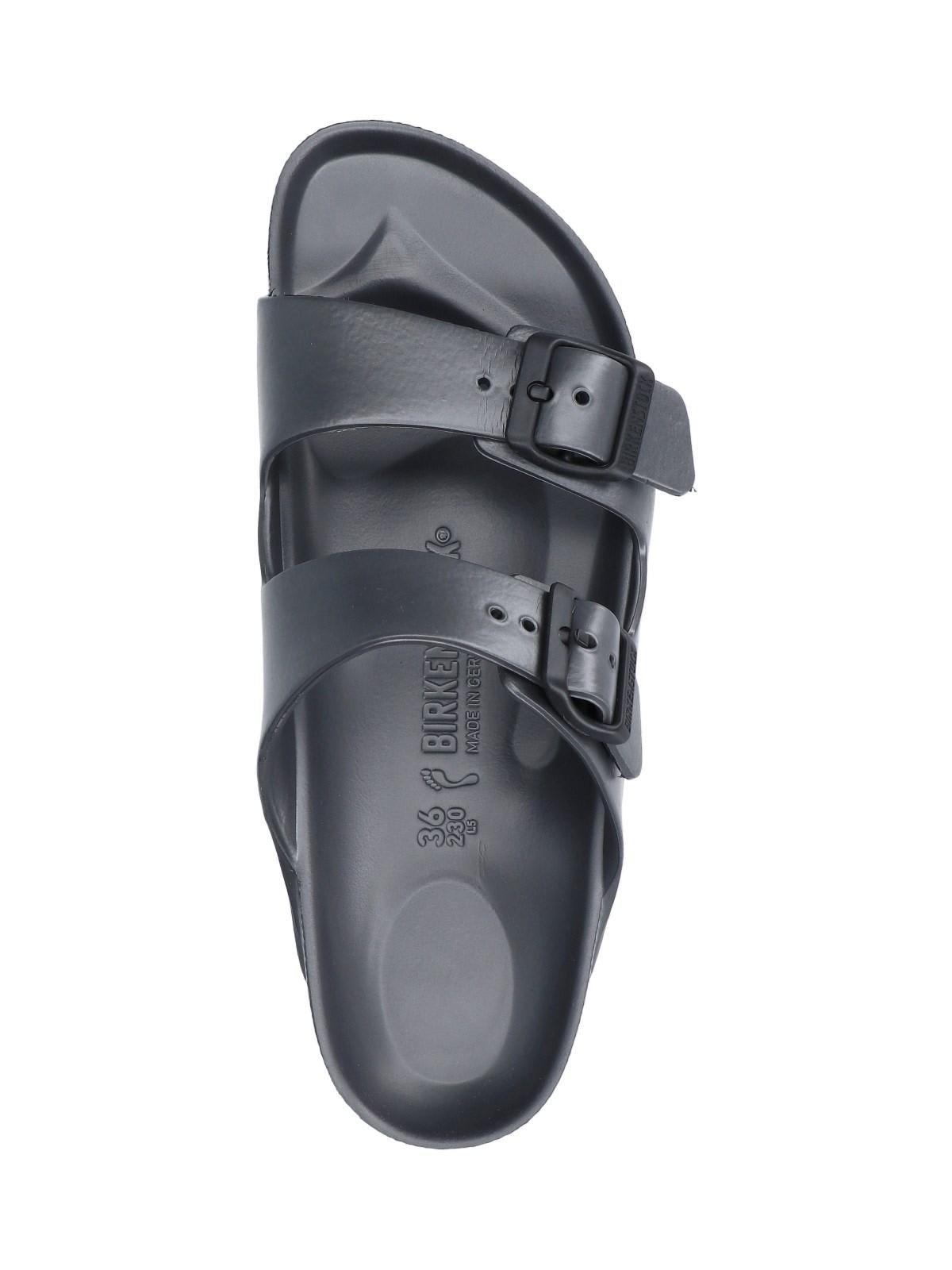 Shop Birkenstock Arizona Sandals In Metallic