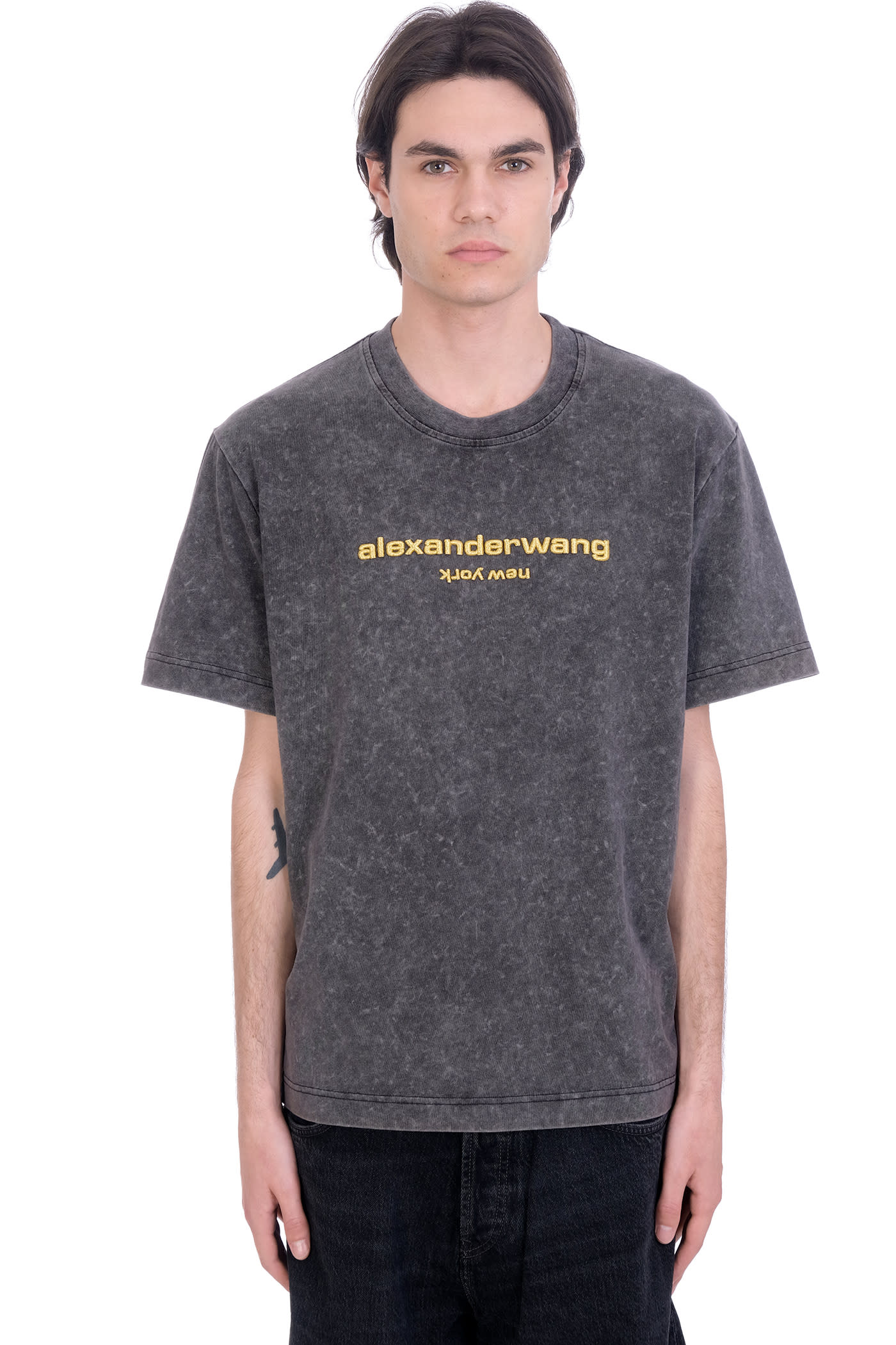 Alexander Wang T-shirt In Grey Cotton