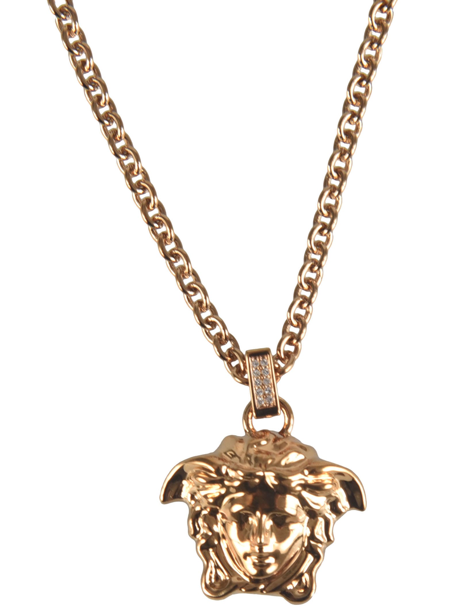 Shop Versace La Medusa Necklace In  Gold