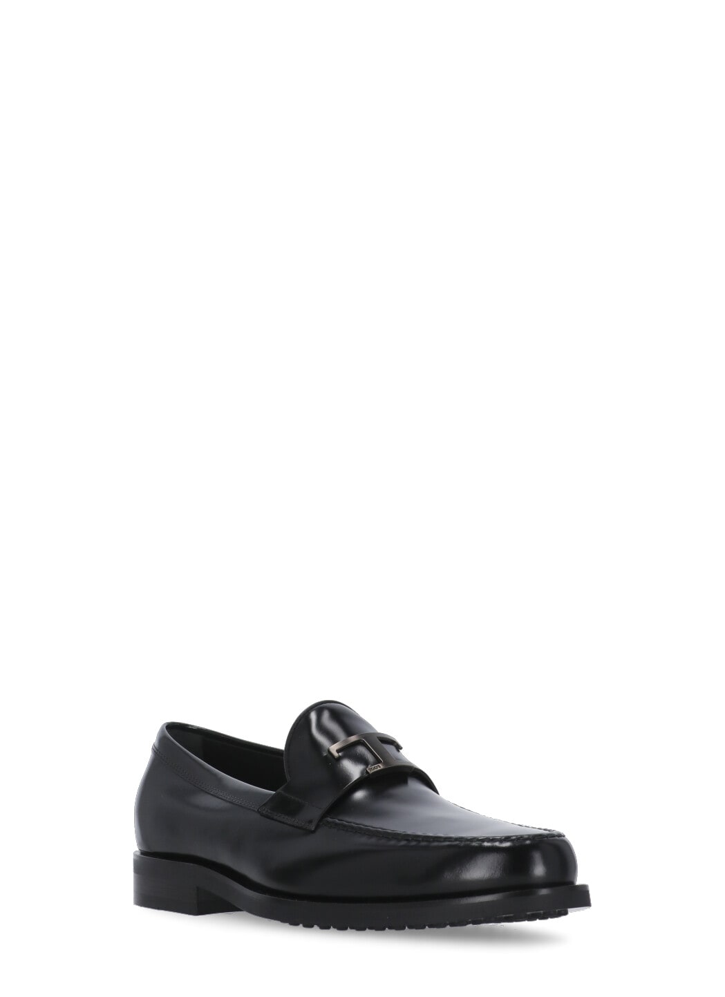 Shop Tod's Leather Loafers In Black