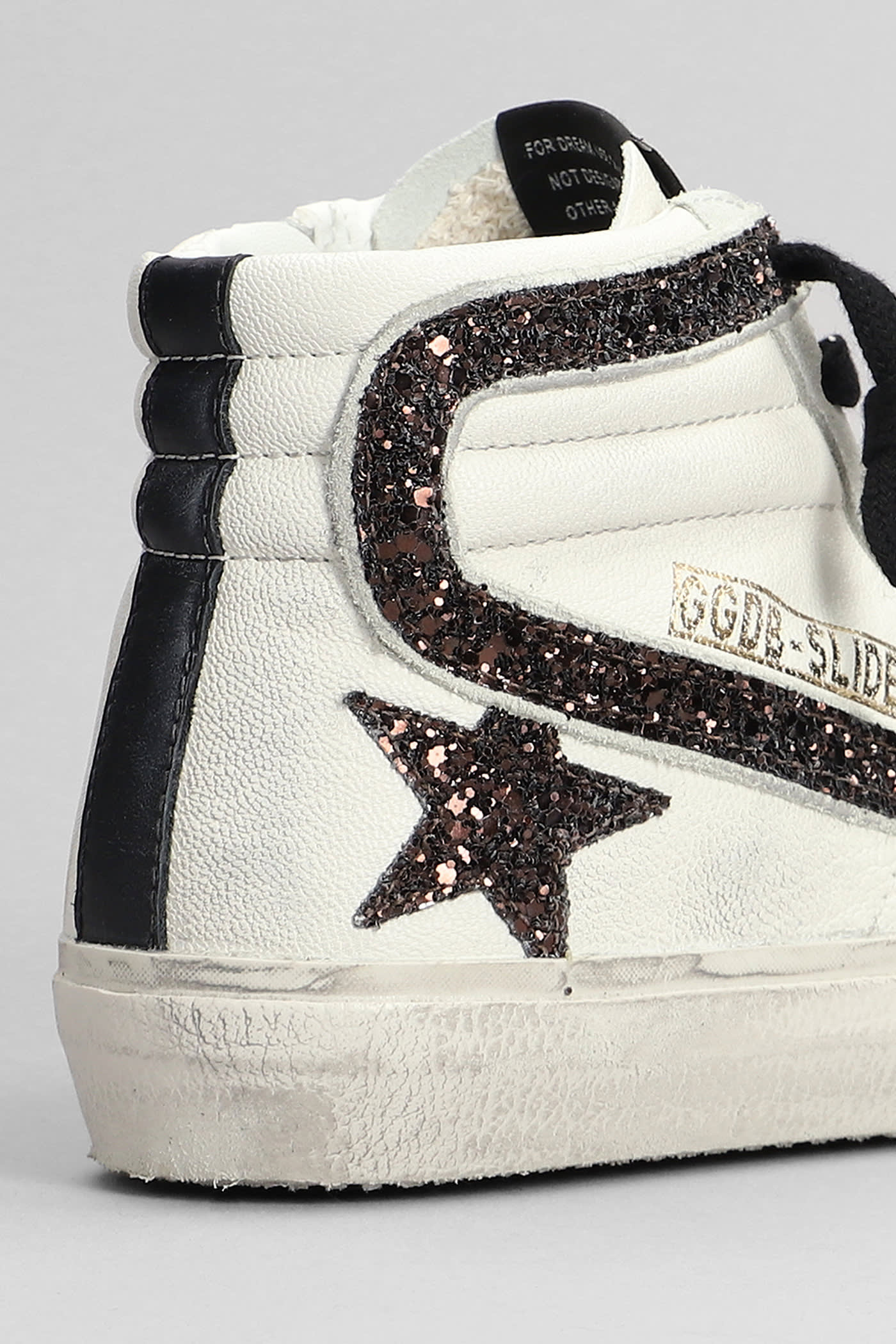 Shop Golden Goose Slide Sneakers In White Leather