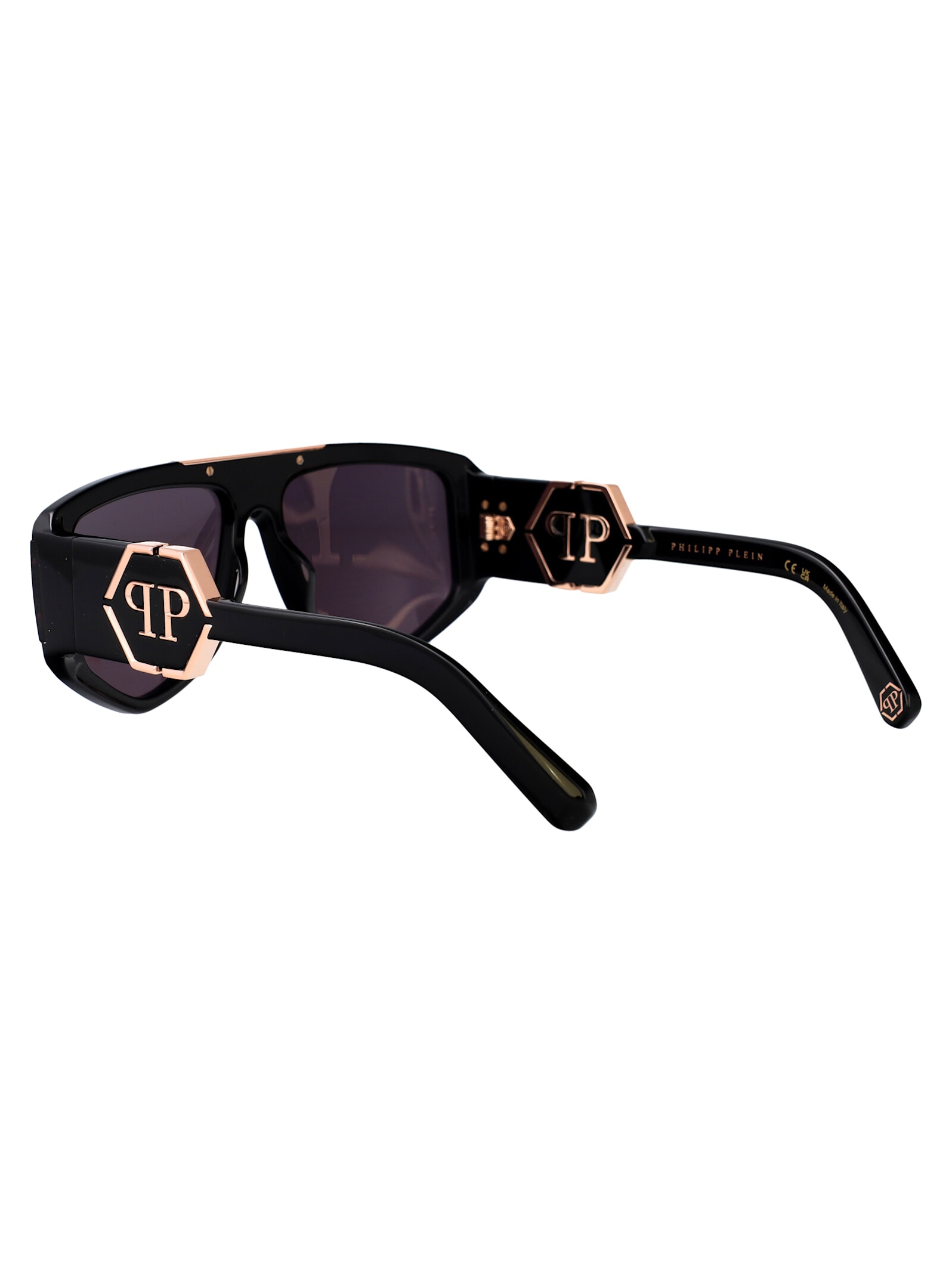 Philipp Plein Spp093m Sunglasses In 0700 Black | ModeSens