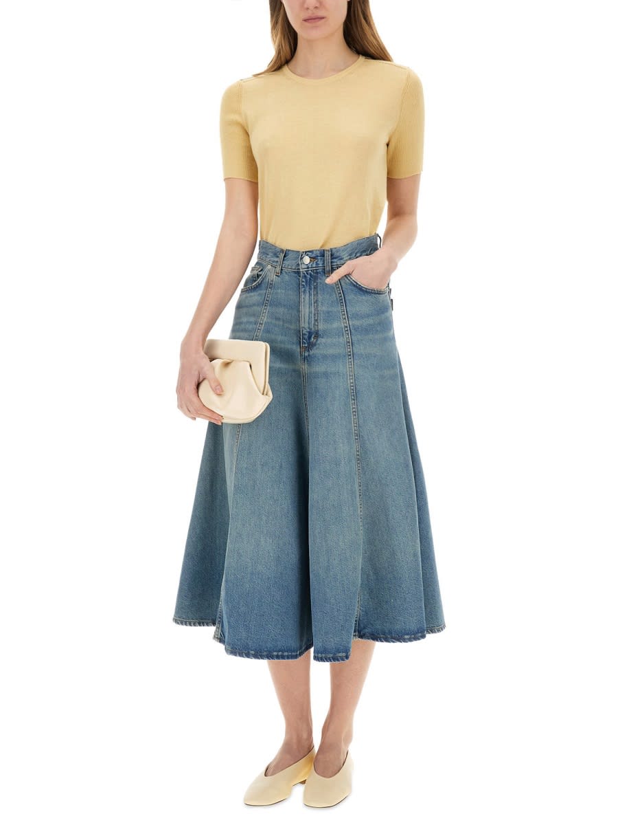 Paul Smith Womens Knitted Short Sleeves Top Crewneck In Lemon