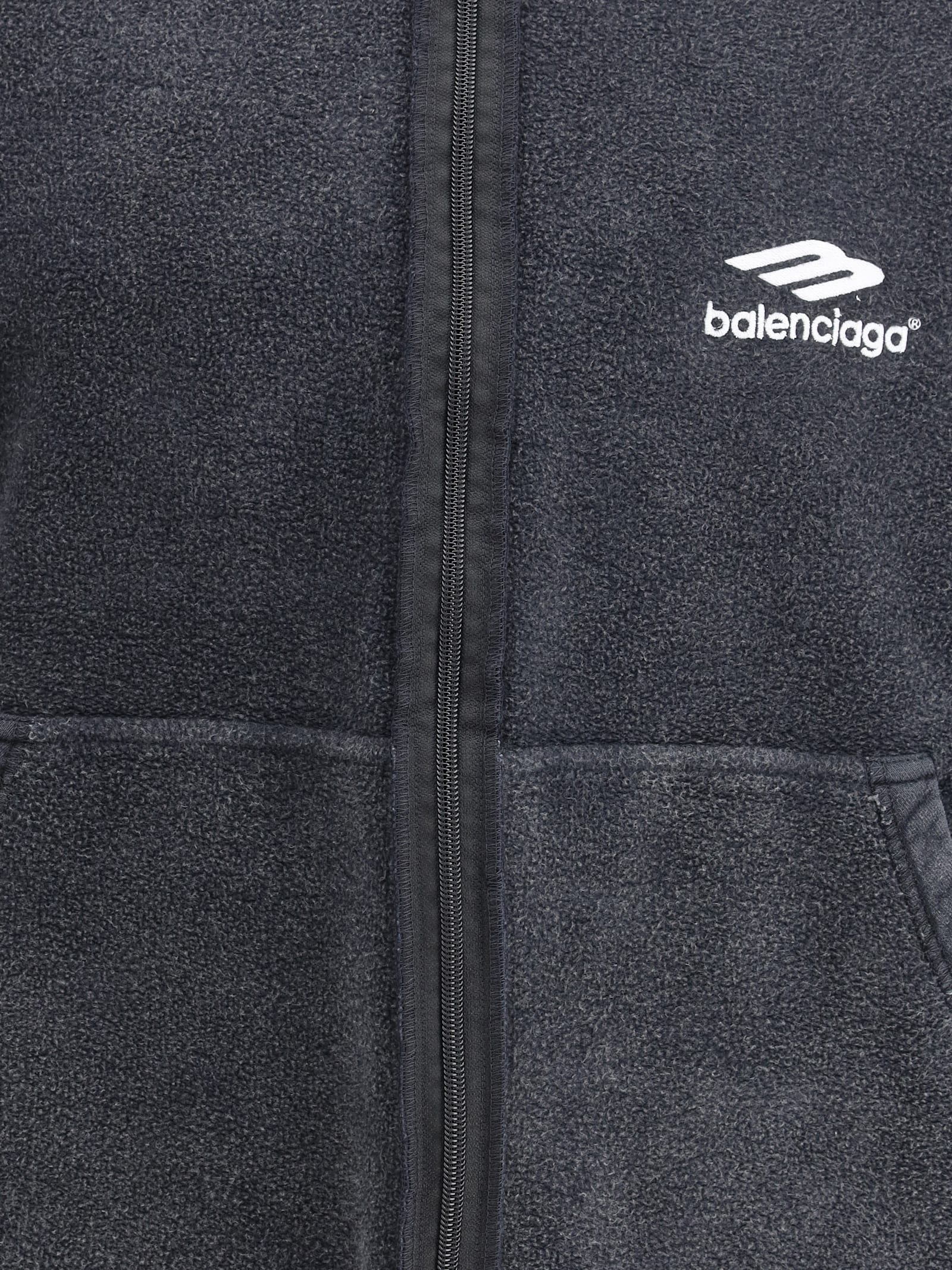 Balenciaga Men Inside-out 3b Sports Icon Zip Hoodie In Blue